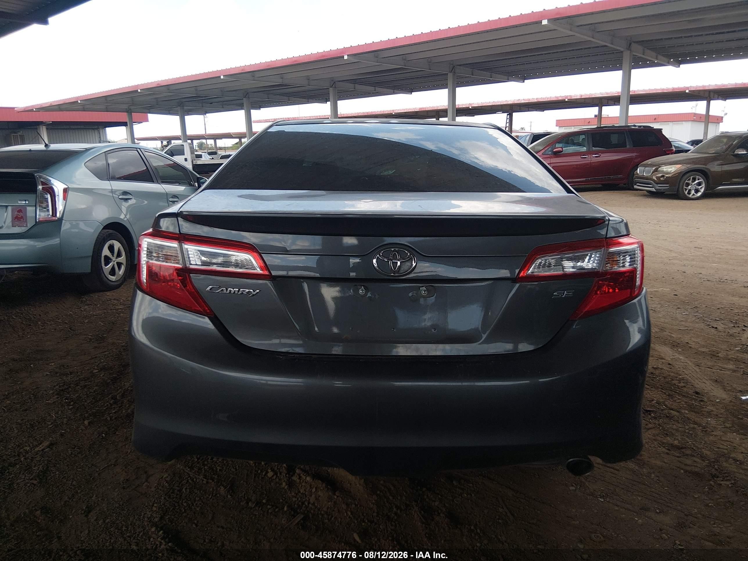 2013 Toyota Camry Se Gray vin: 4T1BF1FK4DU258358