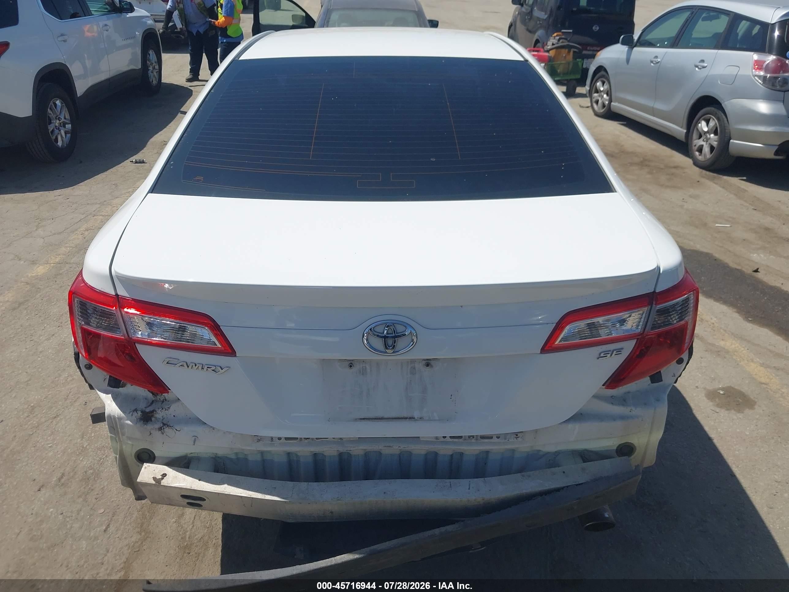 2013 Toyota Camry Se White vin: 4T1BF1FK4DU280828