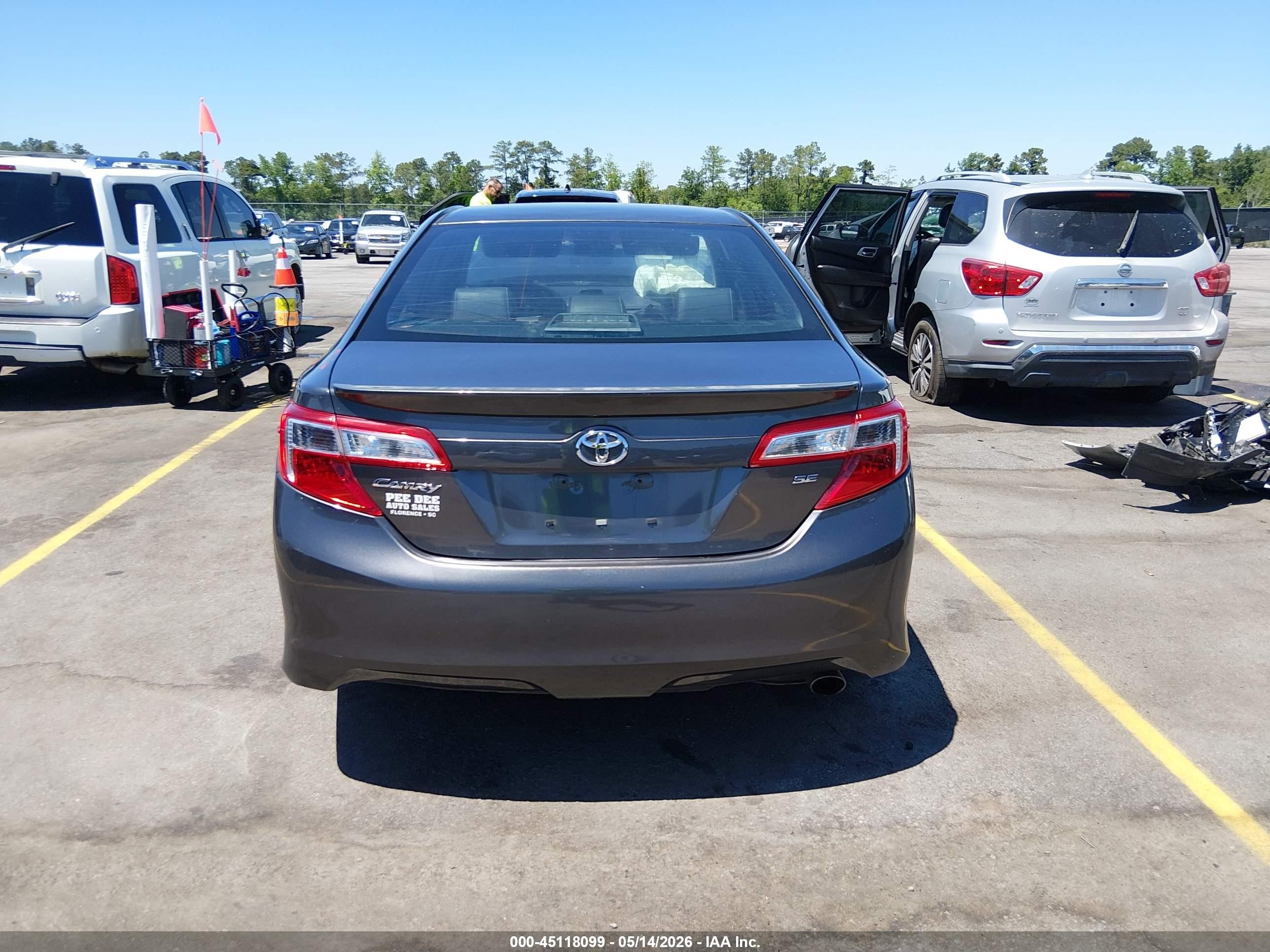 2013 Toyota Camry Se Gray vin: 4T1BF1FK4DU284569