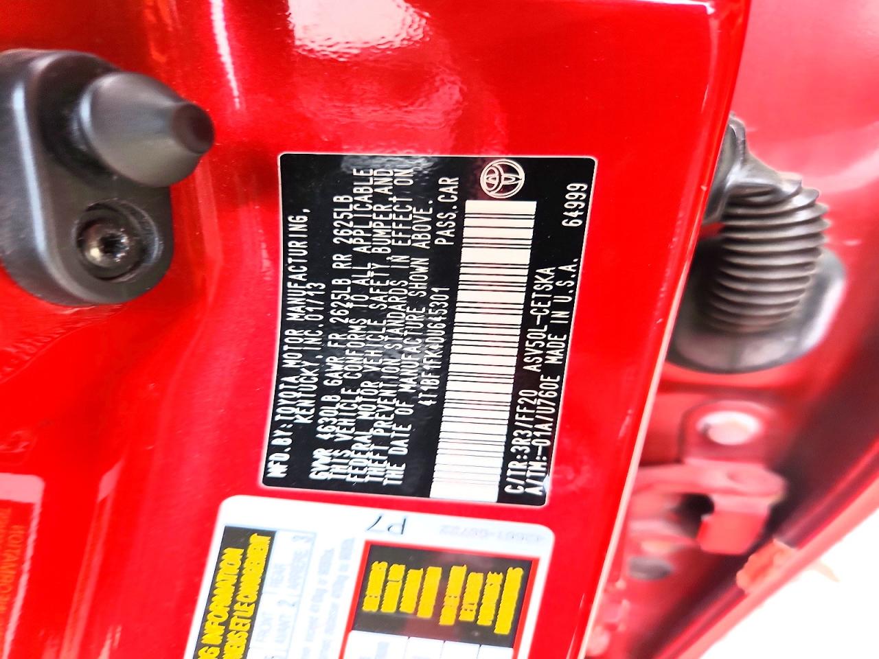 2013 Toyota Camry Se Red vin: 4T1BF1FK4DU645301