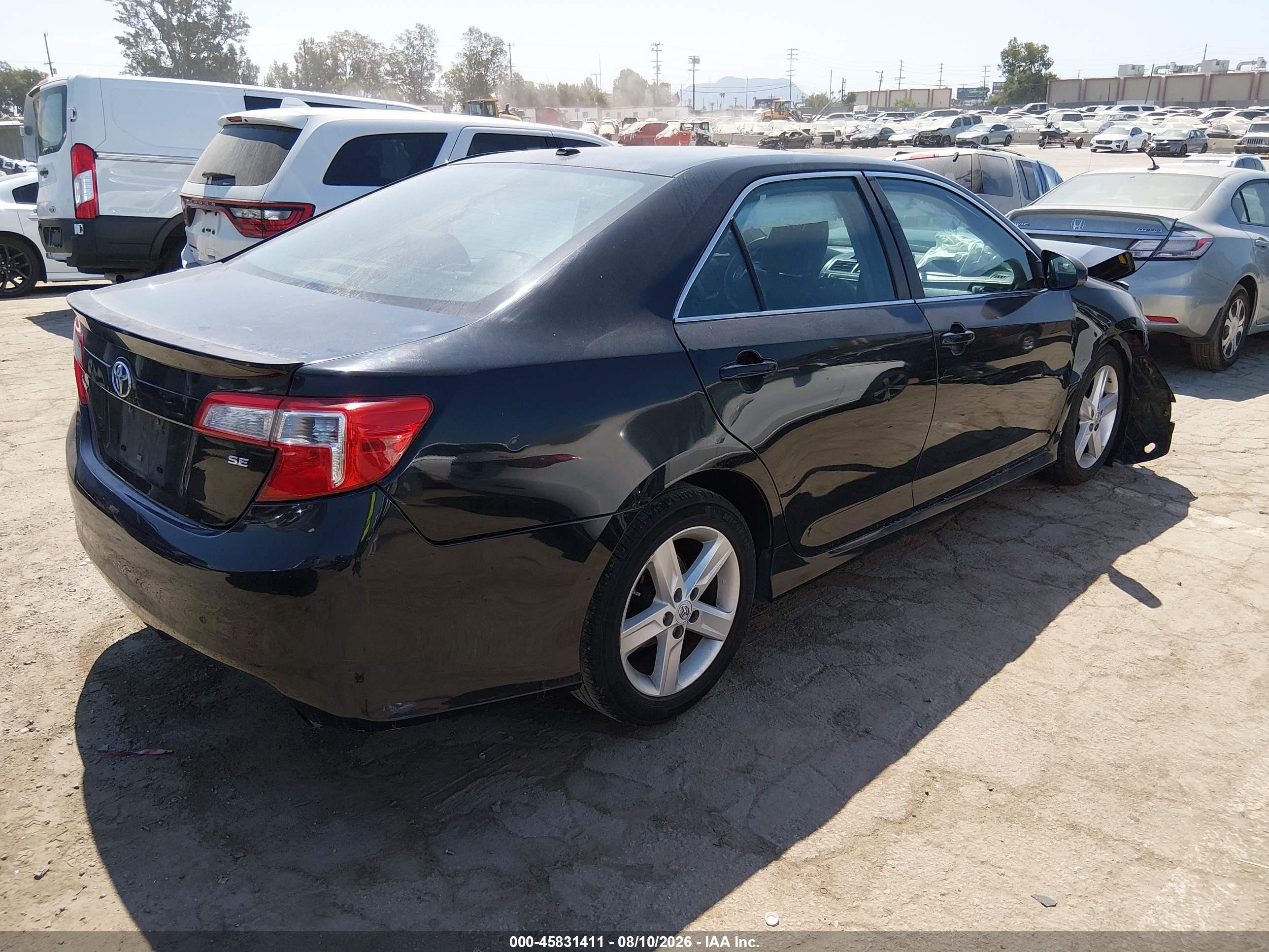 2013 Toyota Camry Se Black vin: 4T1BF1FK4DU649879