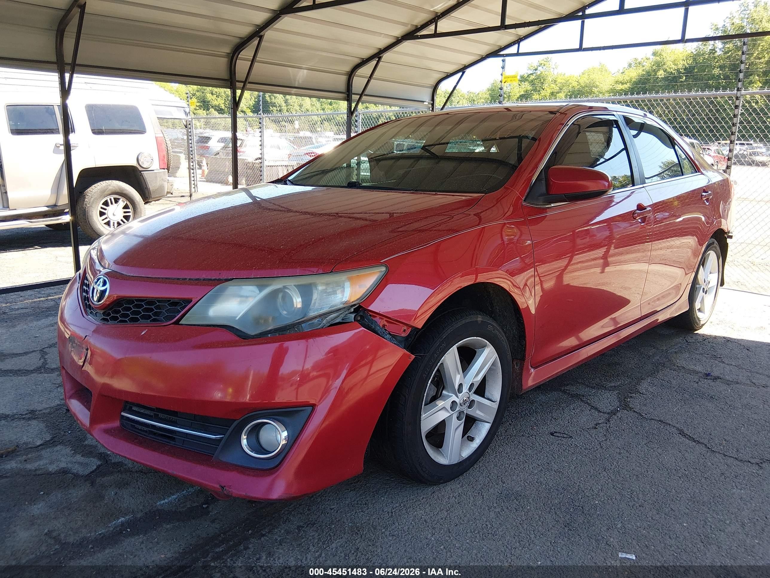 2013 Toyota Camry Se Red vin: 4T1BF1FK4DU665113