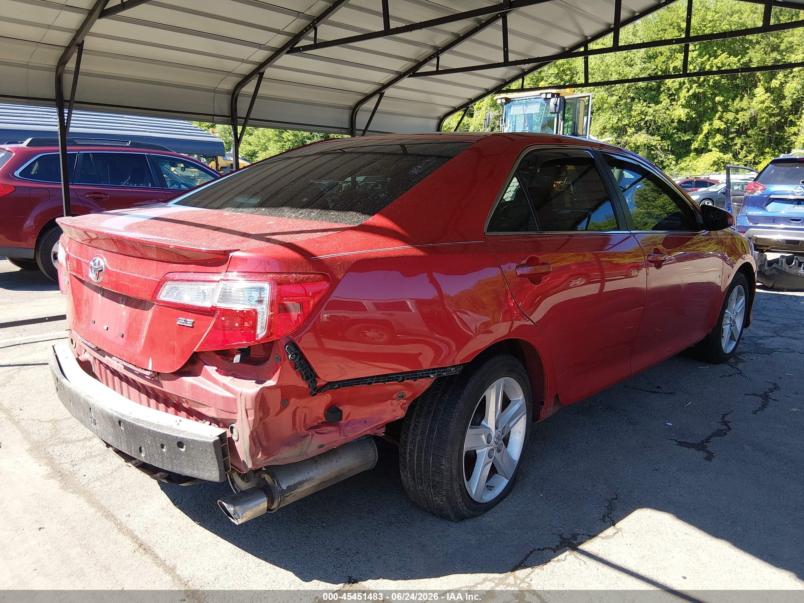 2013 Toyota Camry Se Red vin: 4T1BF1FK4DU665113