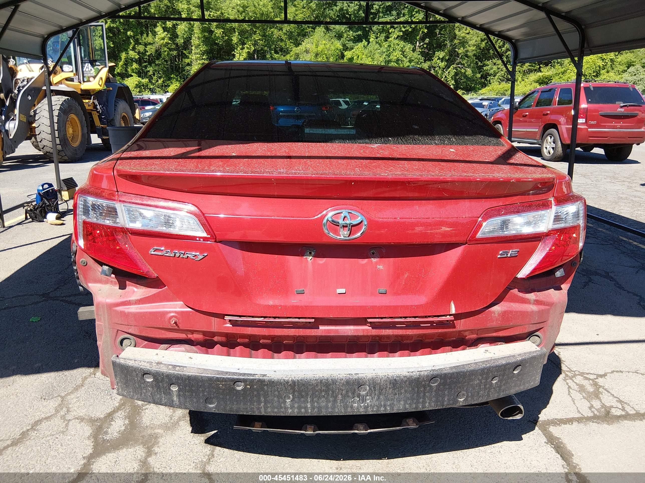 2013 Toyota Camry Se Red vin: 4T1BF1FK4DU665113