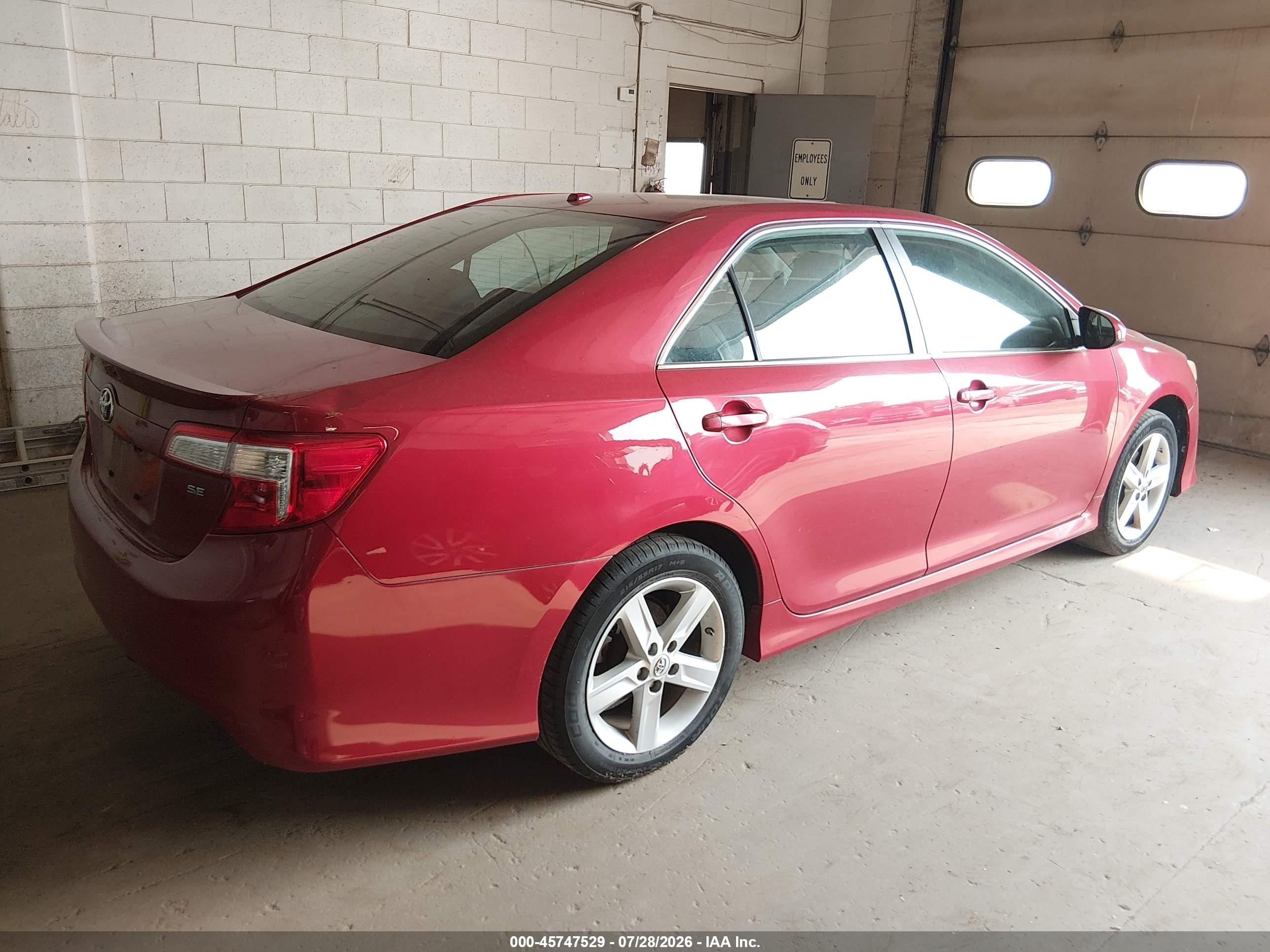 2013 Toyota Camry Se Red vin: 4T1BF1FK4DU668027