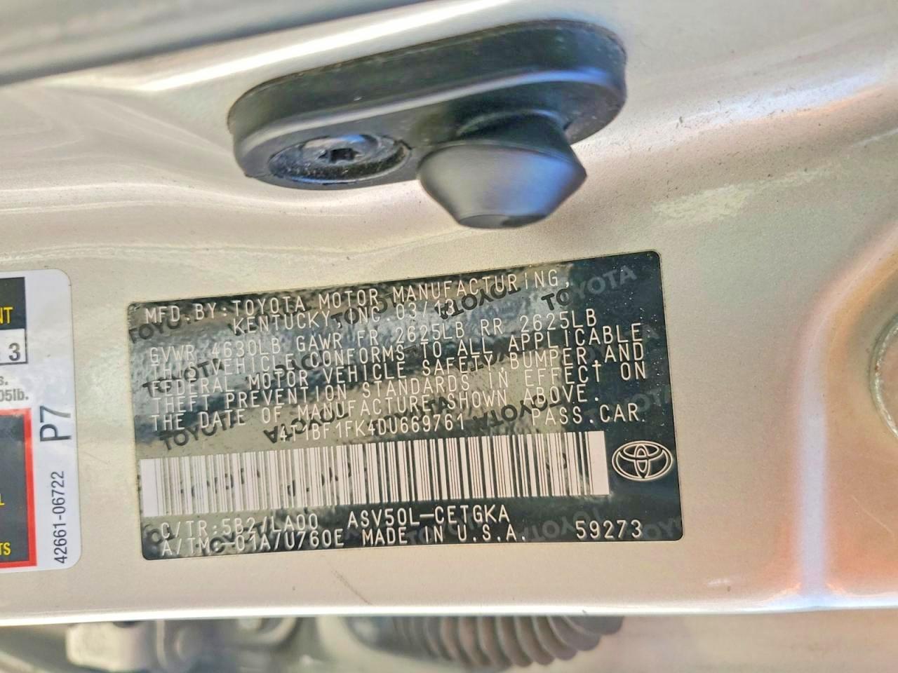2013 Toyota Camry Xle Желто-коричневый vin: 4T1BF1FK4DU669761