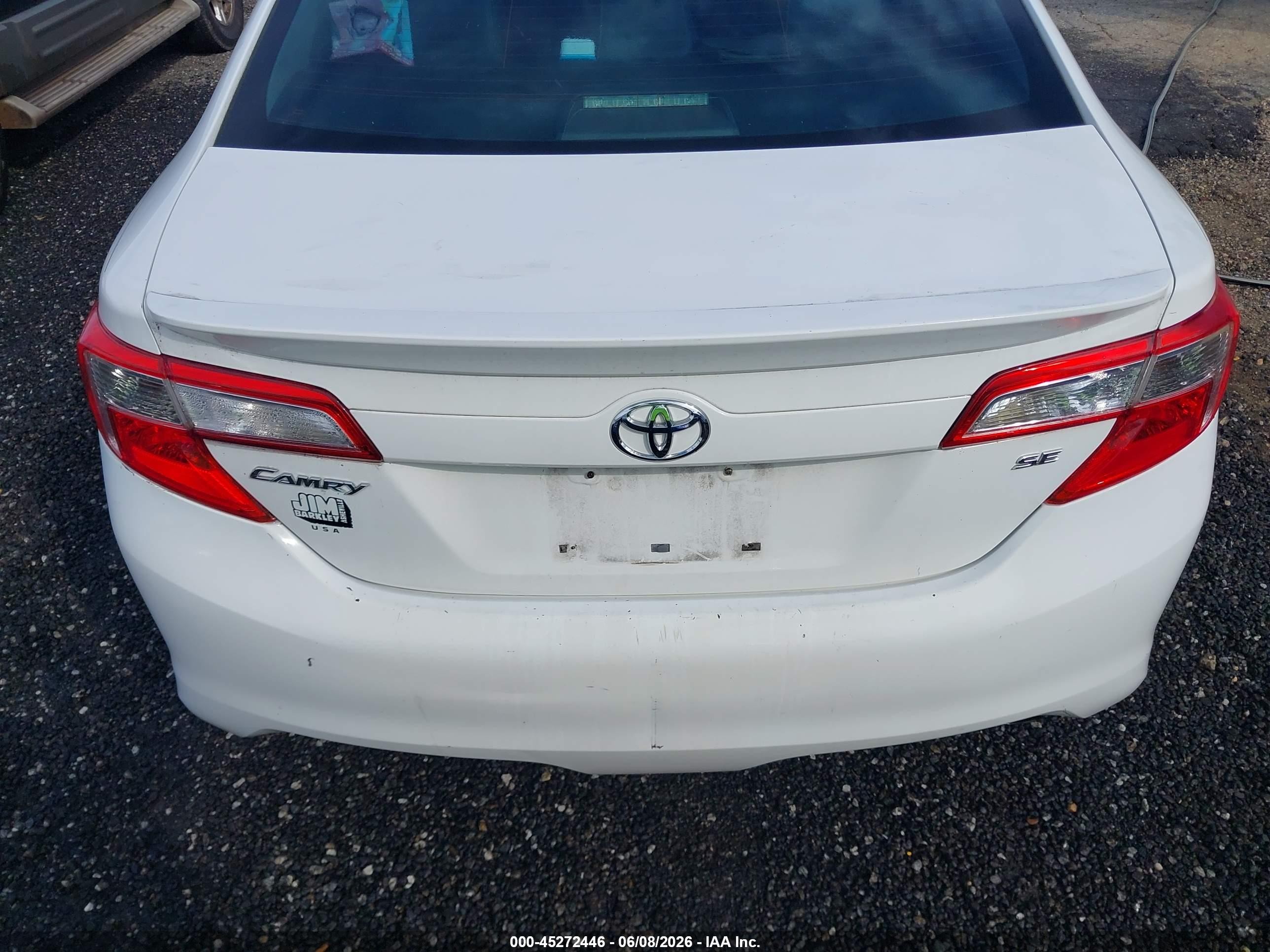 2013 Toyota Camry Se White vin: 4T1BF1FK4DU672174