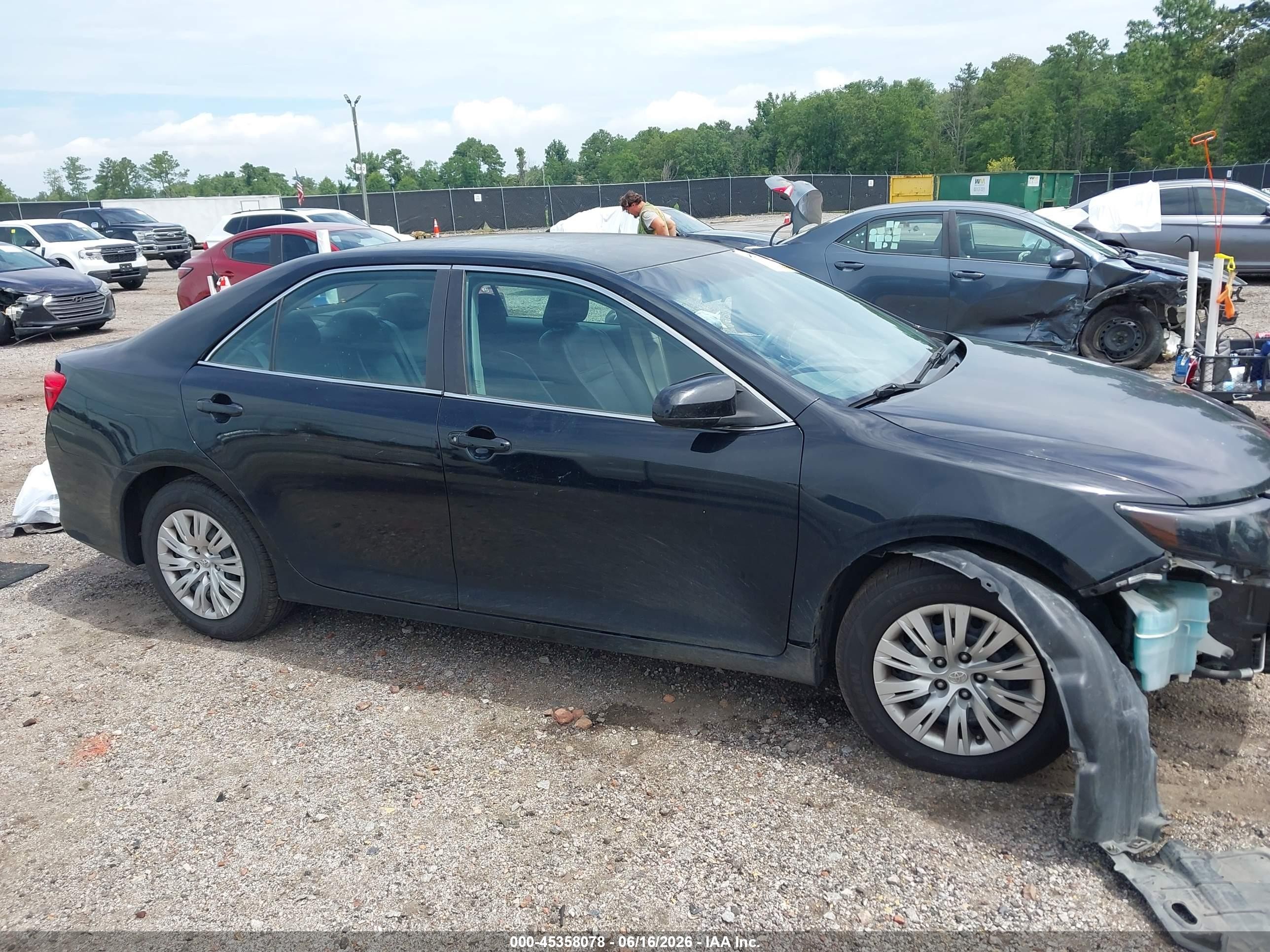 2013 Toyota Camry L Black vin: 4T1BF1FK4DU689024