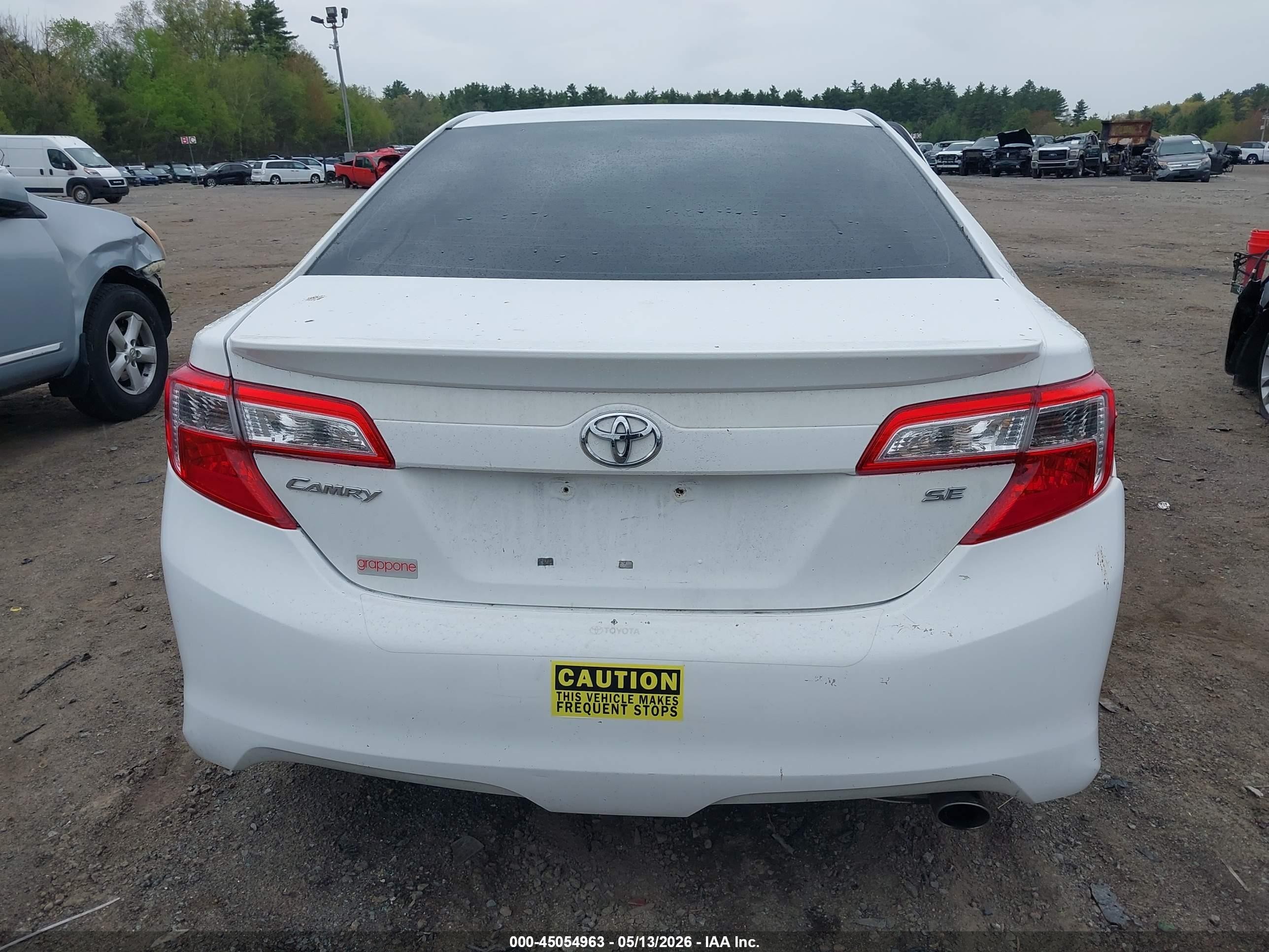 2013 Toyota Camry Se White vin: 4T1BF1FK4DU690156