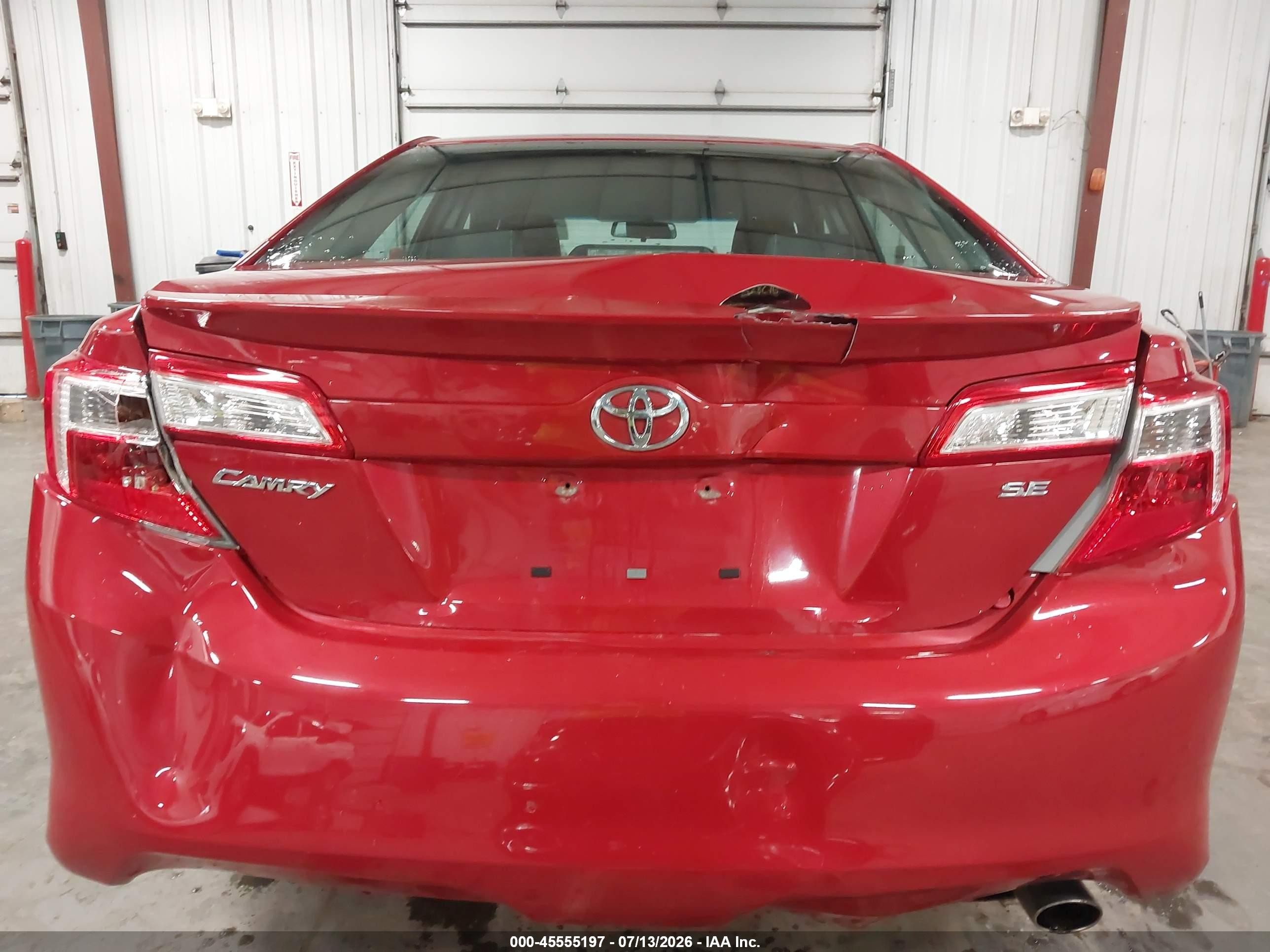 2013 Toyota Camry Se Red vin: 4T1BF1FK4DU704850