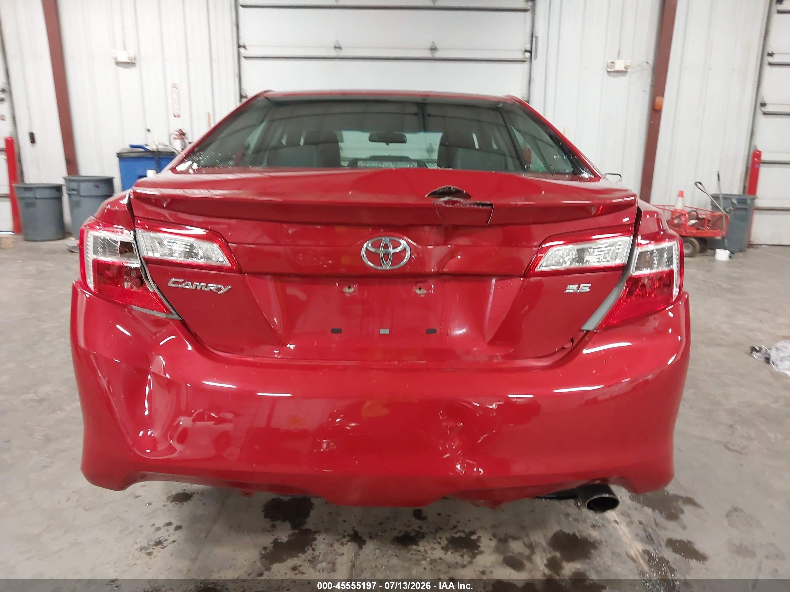 2013 Toyota Camry Se Red vin: 4T1BF1FK4DU704850