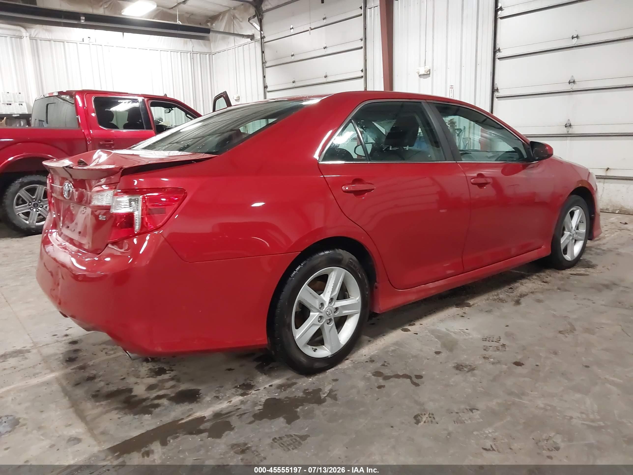 2013 Toyota Camry Se Red vin: 4T1BF1FK4DU704850