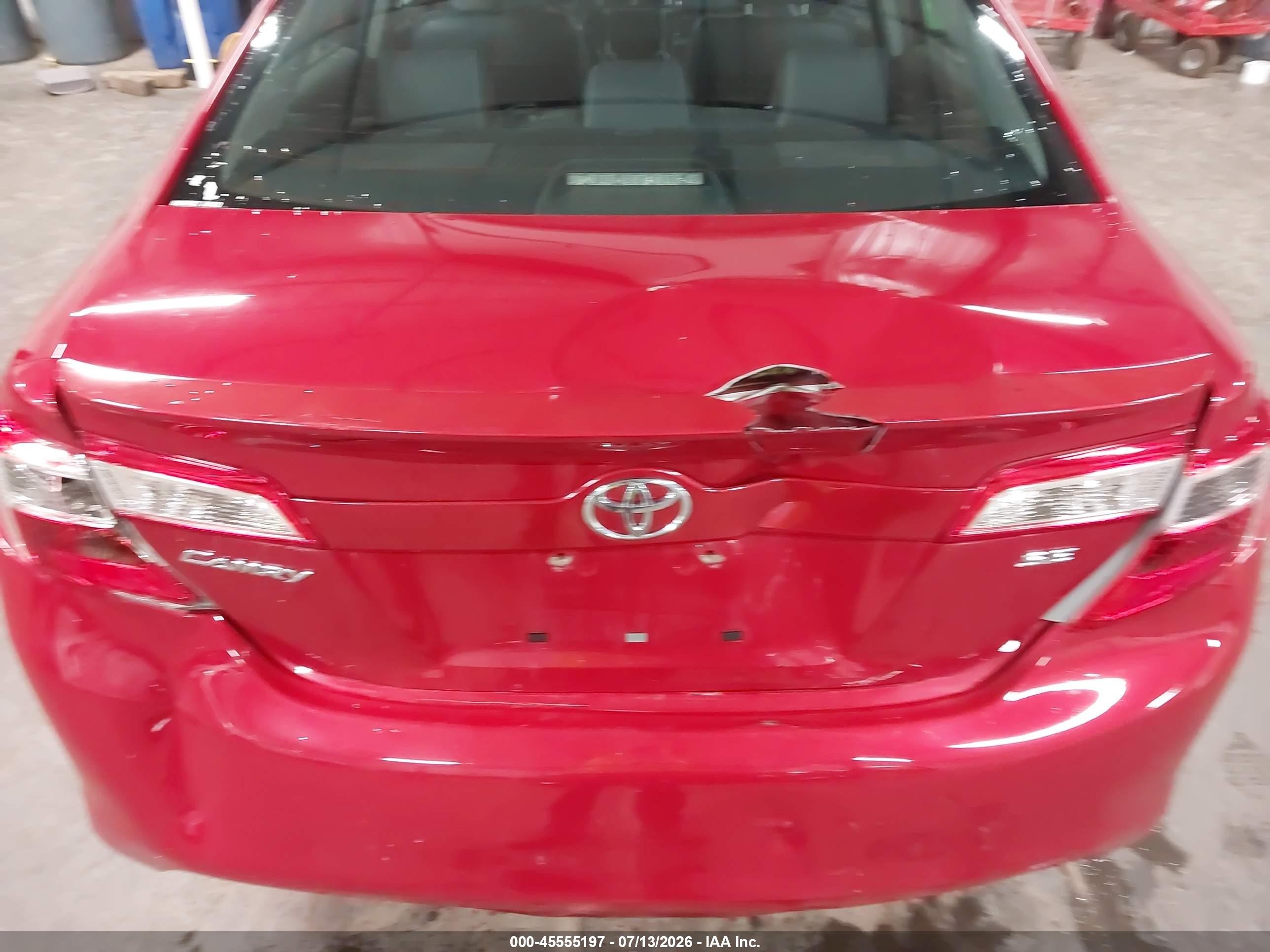 2013 Toyota Camry Se Red vin: 4T1BF1FK4DU704850