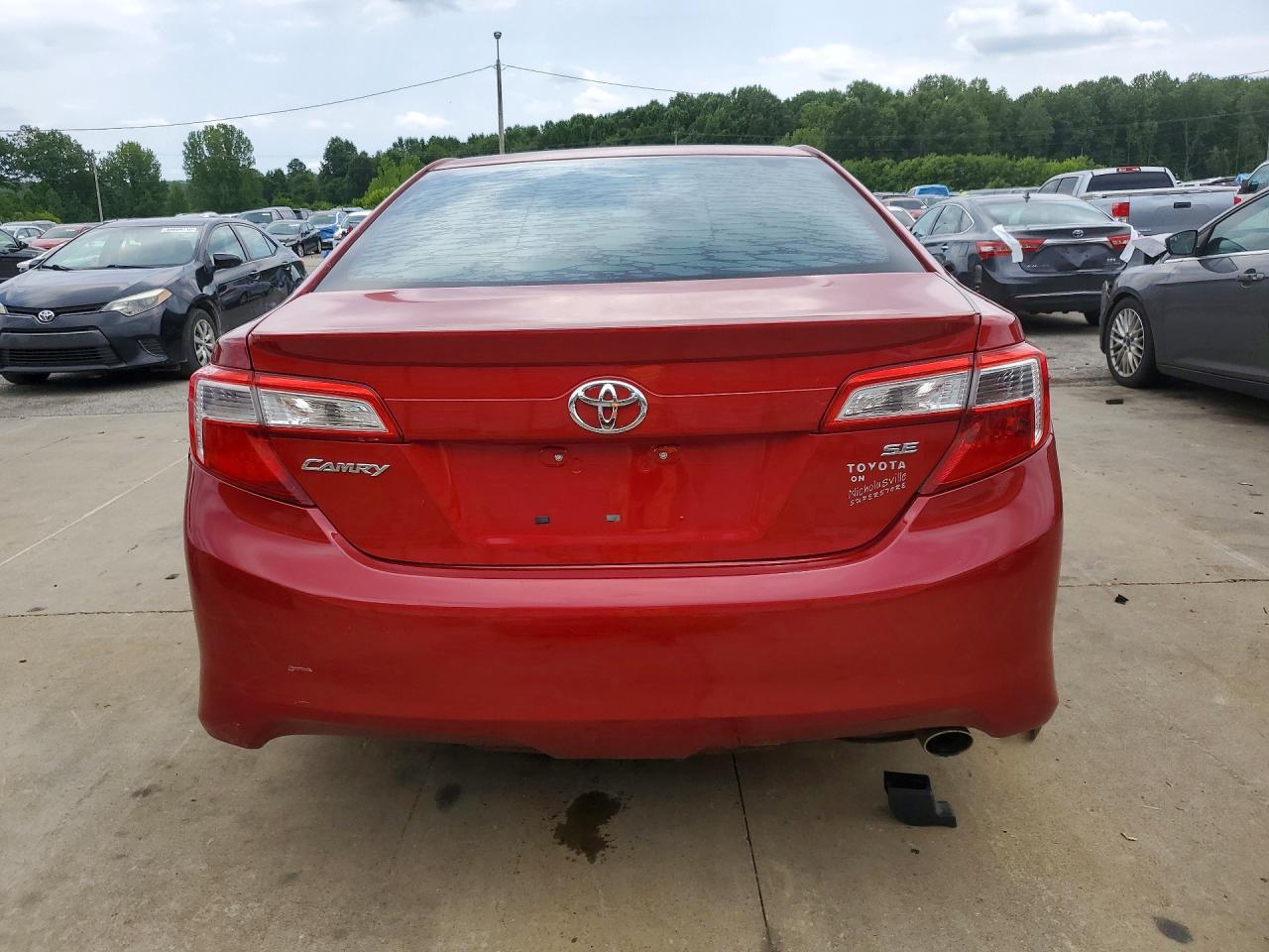2013 Toyota Camry Se Red vin: 4T1BF1FK4DU719073