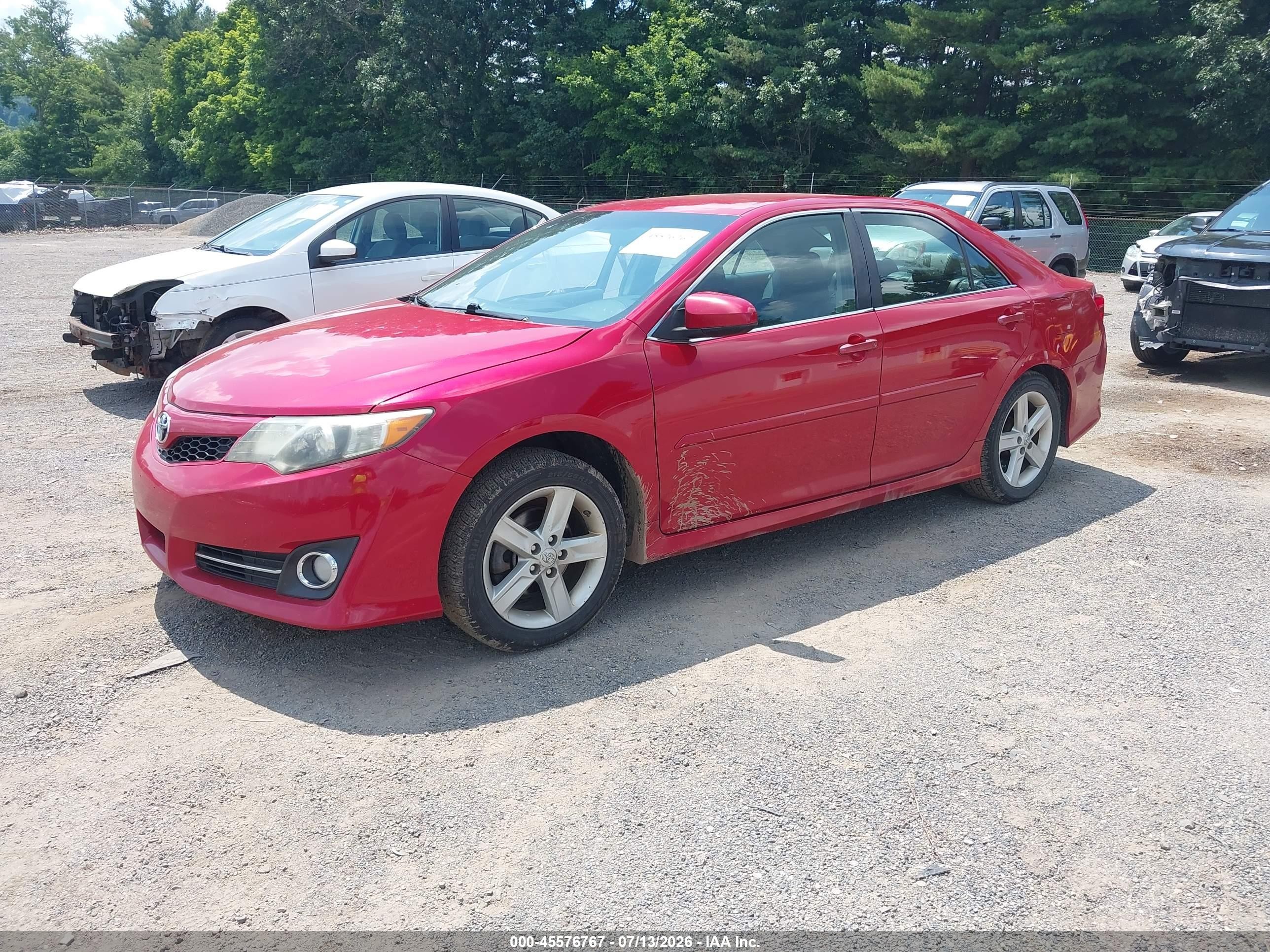 2013 Toyota Camry Se Red vin: 4T1BF1FK4DU721812