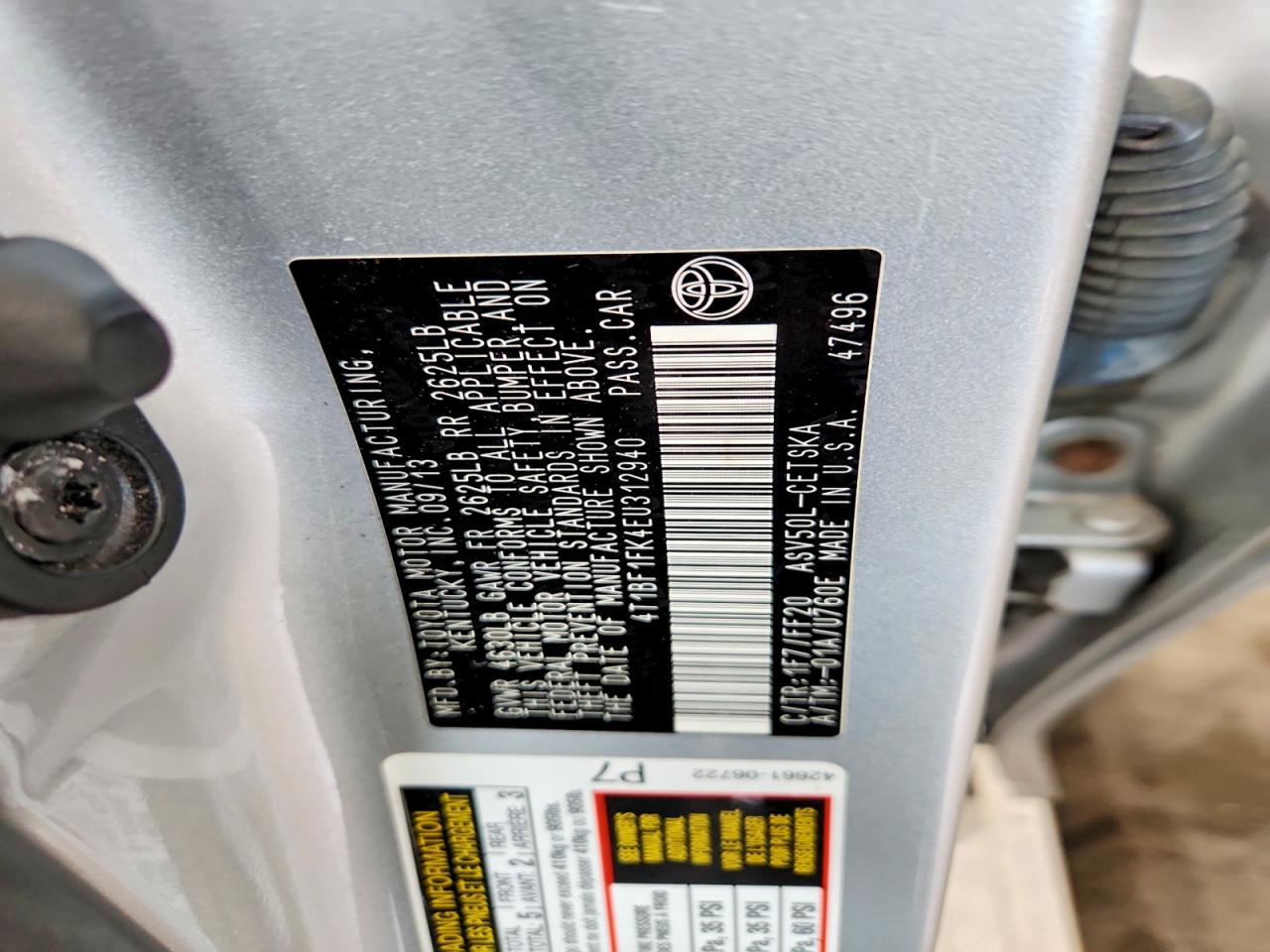 2014 Toyota Camry Se Gray vin: 4T1BF1FK4EU312940