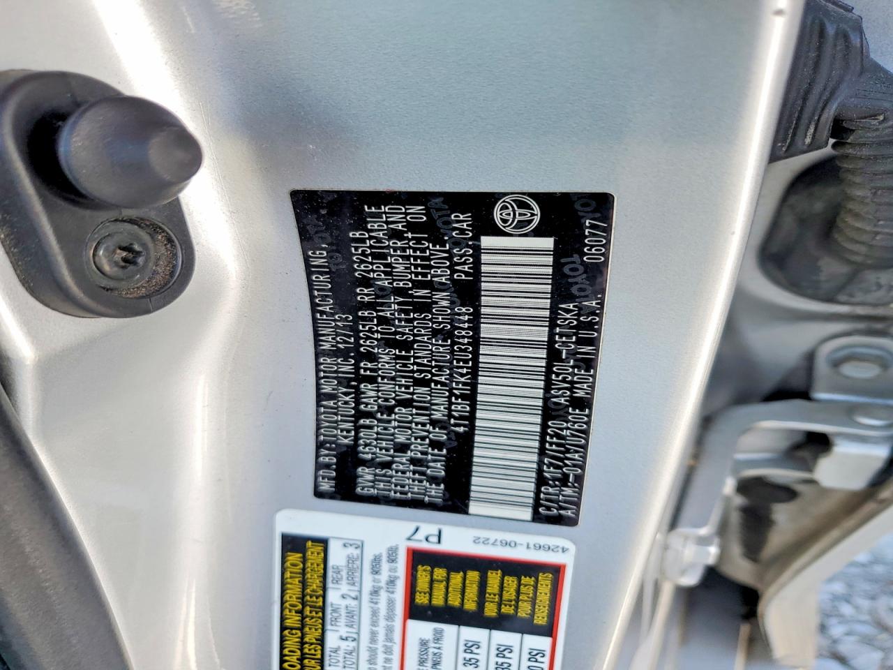 2014 Toyota Camry Se Silver vin: 4T1BF1FK4EU348448