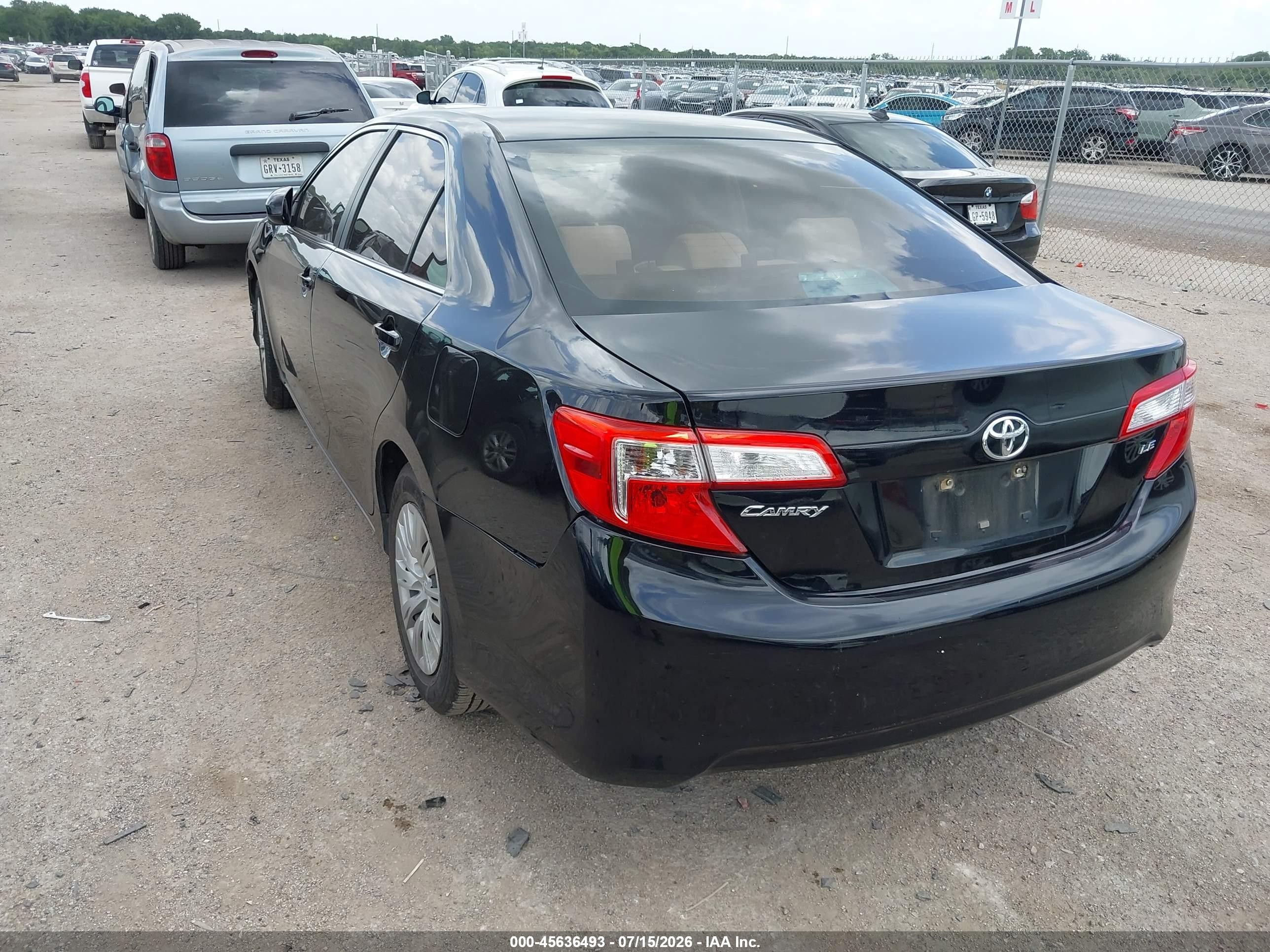 2014 Toyota Camry Le Black vin: 4T1BF1FK4EU352418