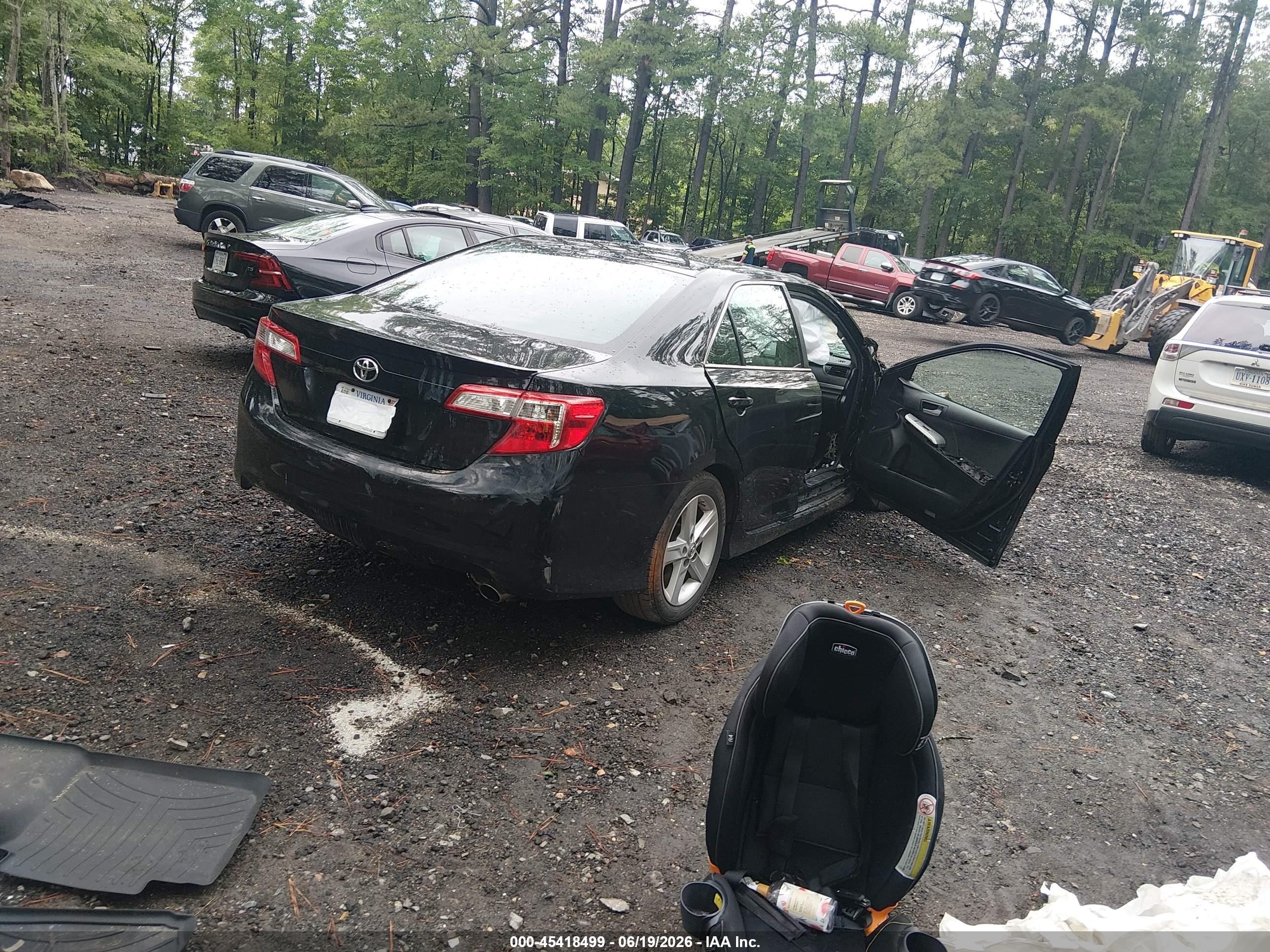 2014 Toyota Camry Se Black vin: 4T1BF1FK4EU377884