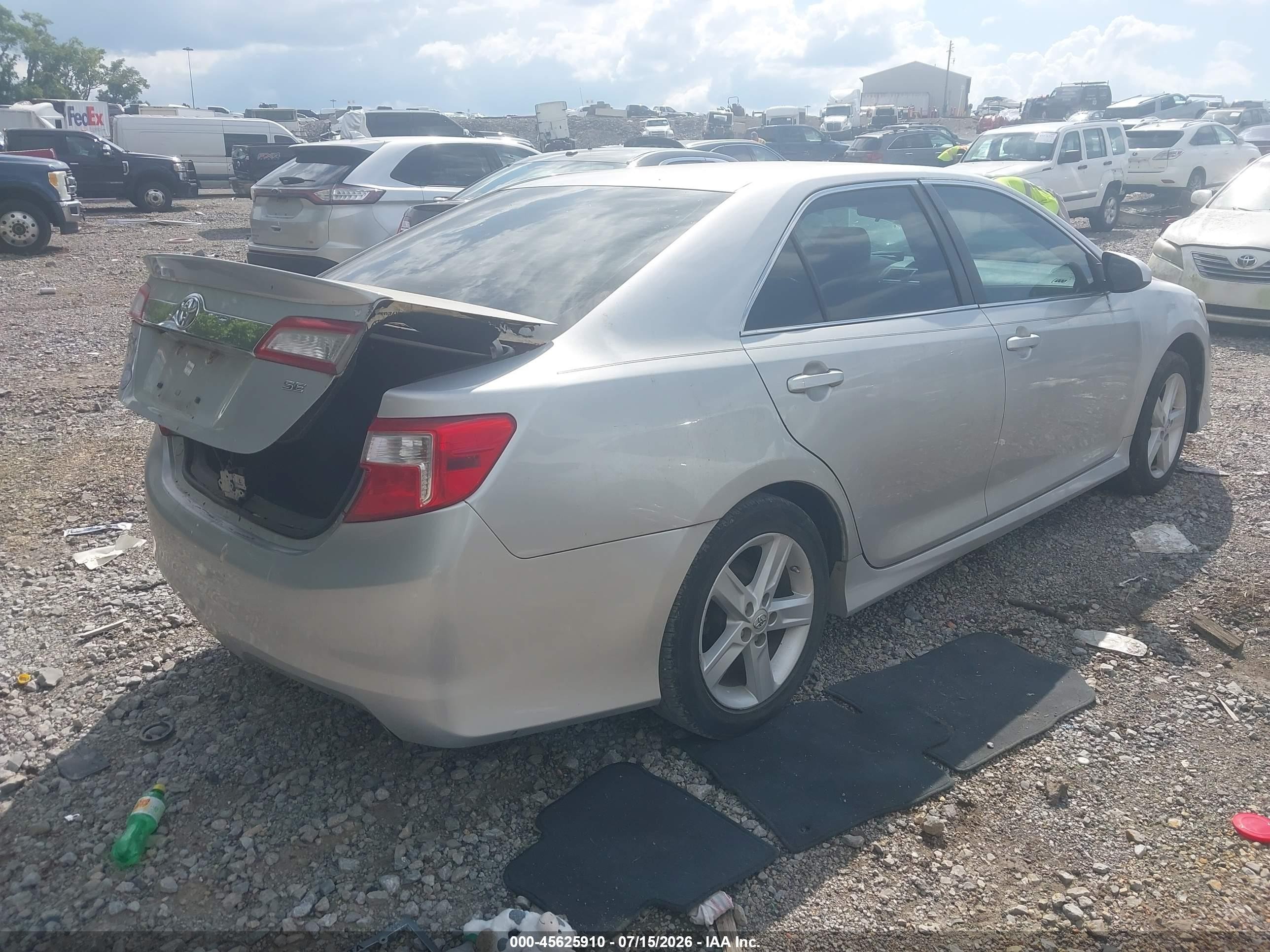 2014 Toyota Camry Se Silver vin: 4T1BF1FK4EU388481