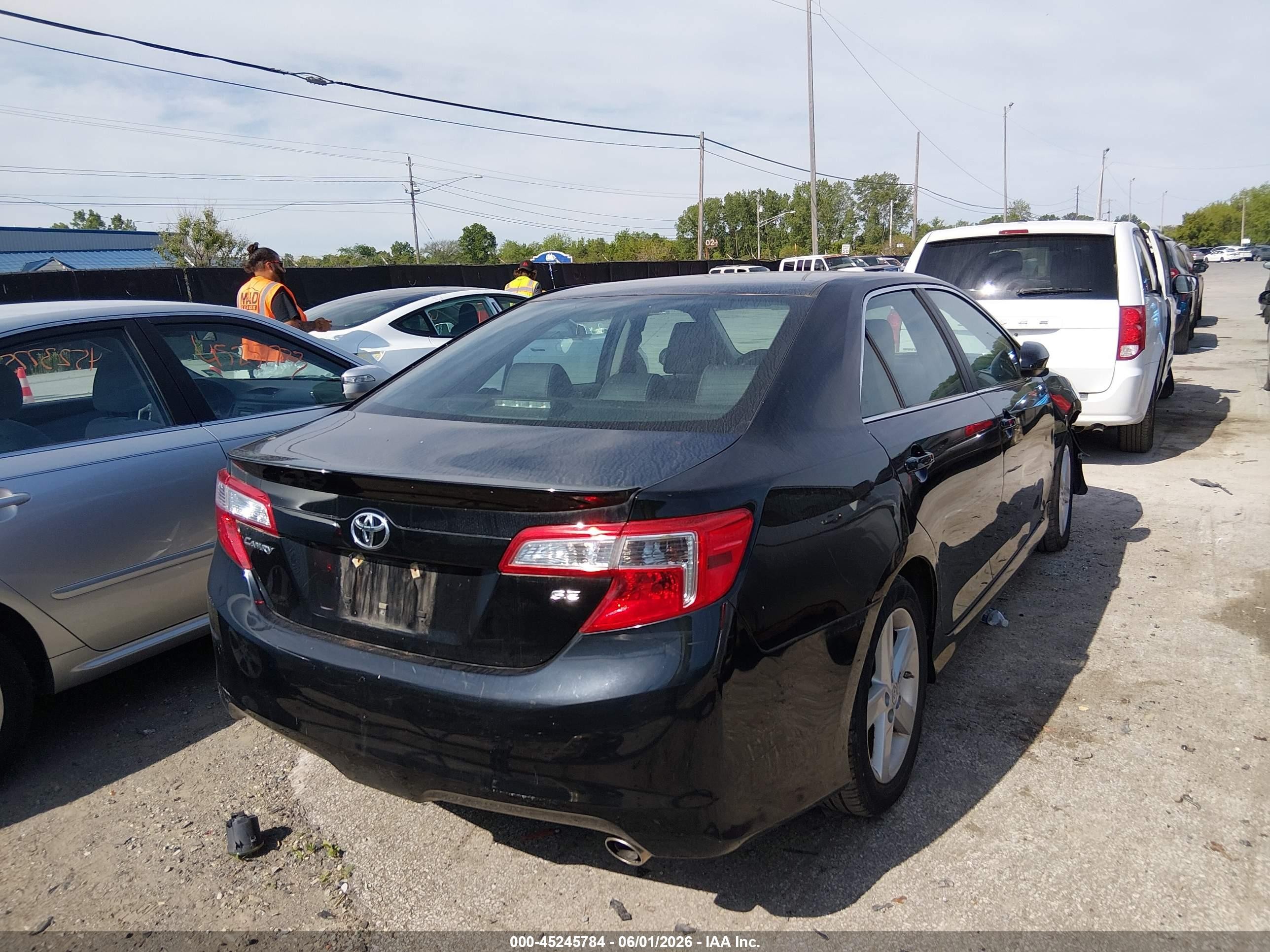2014 Toyota Camry Se Black vin: 4T1BF1FK4EU436139