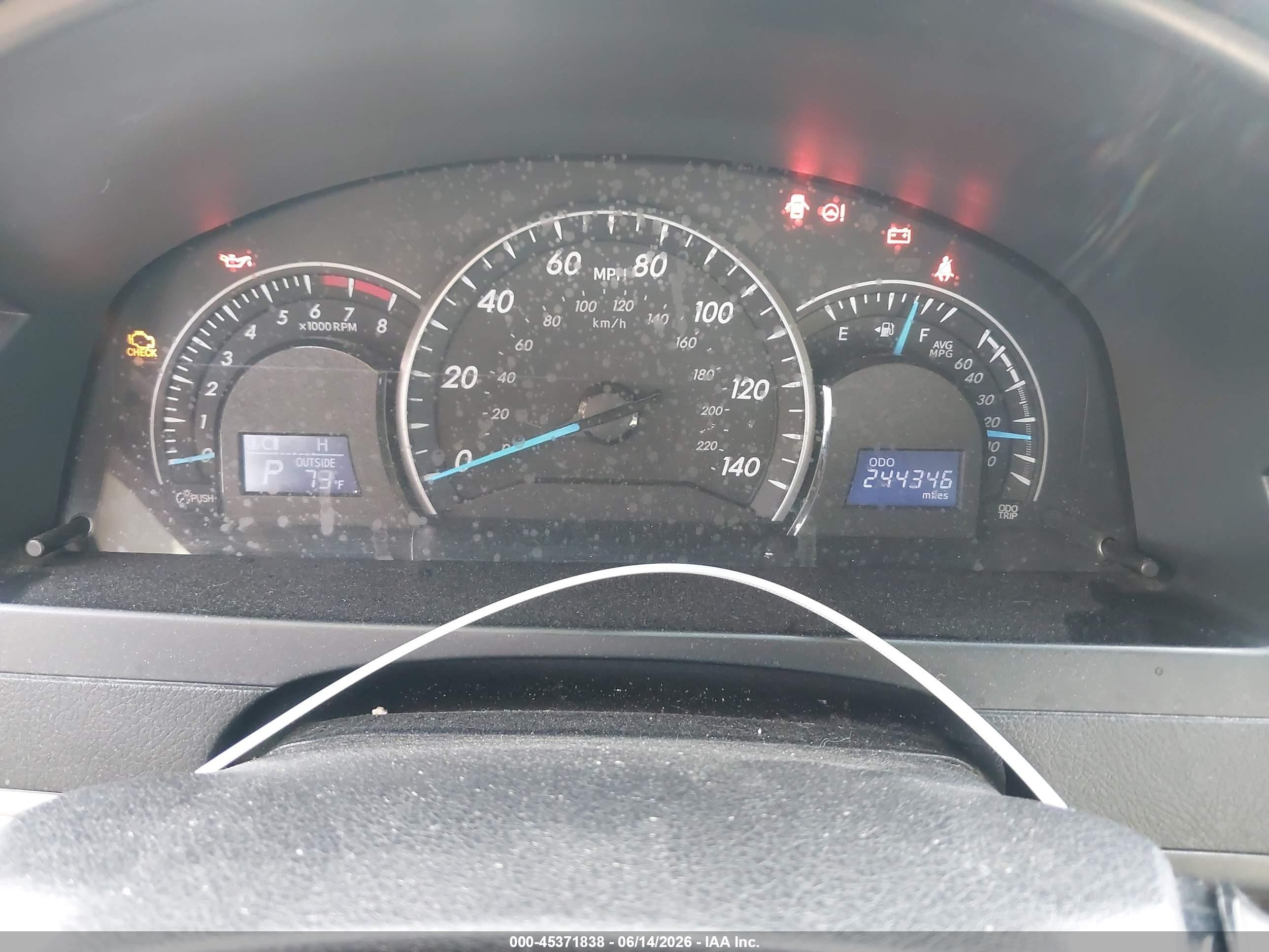 2014 Toyota Camry Le Белый vin: 4T1BF1FK4EU447691