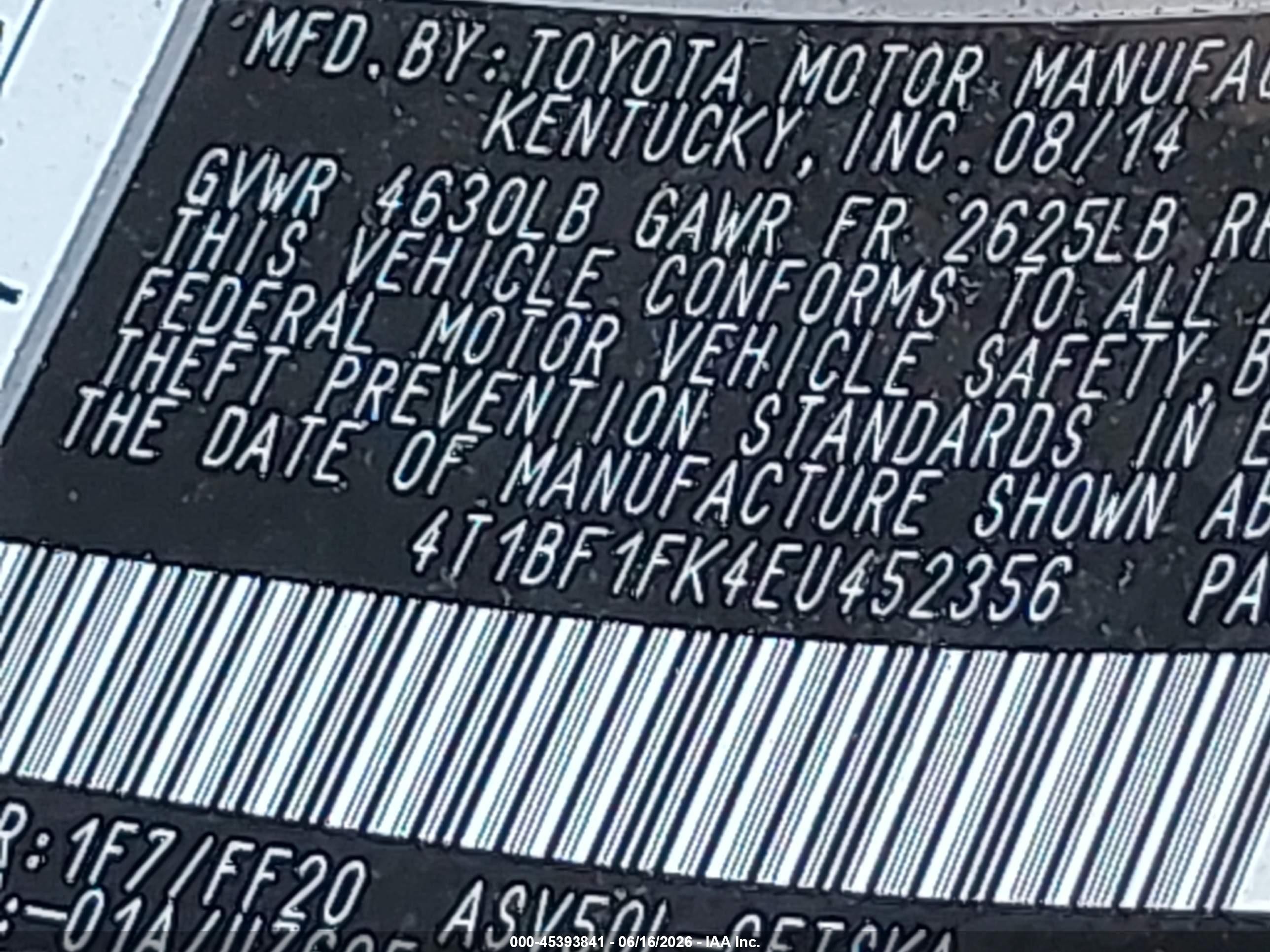 2014 Toyota Camry Se Gray vin: 4T1BF1FK4EU452356