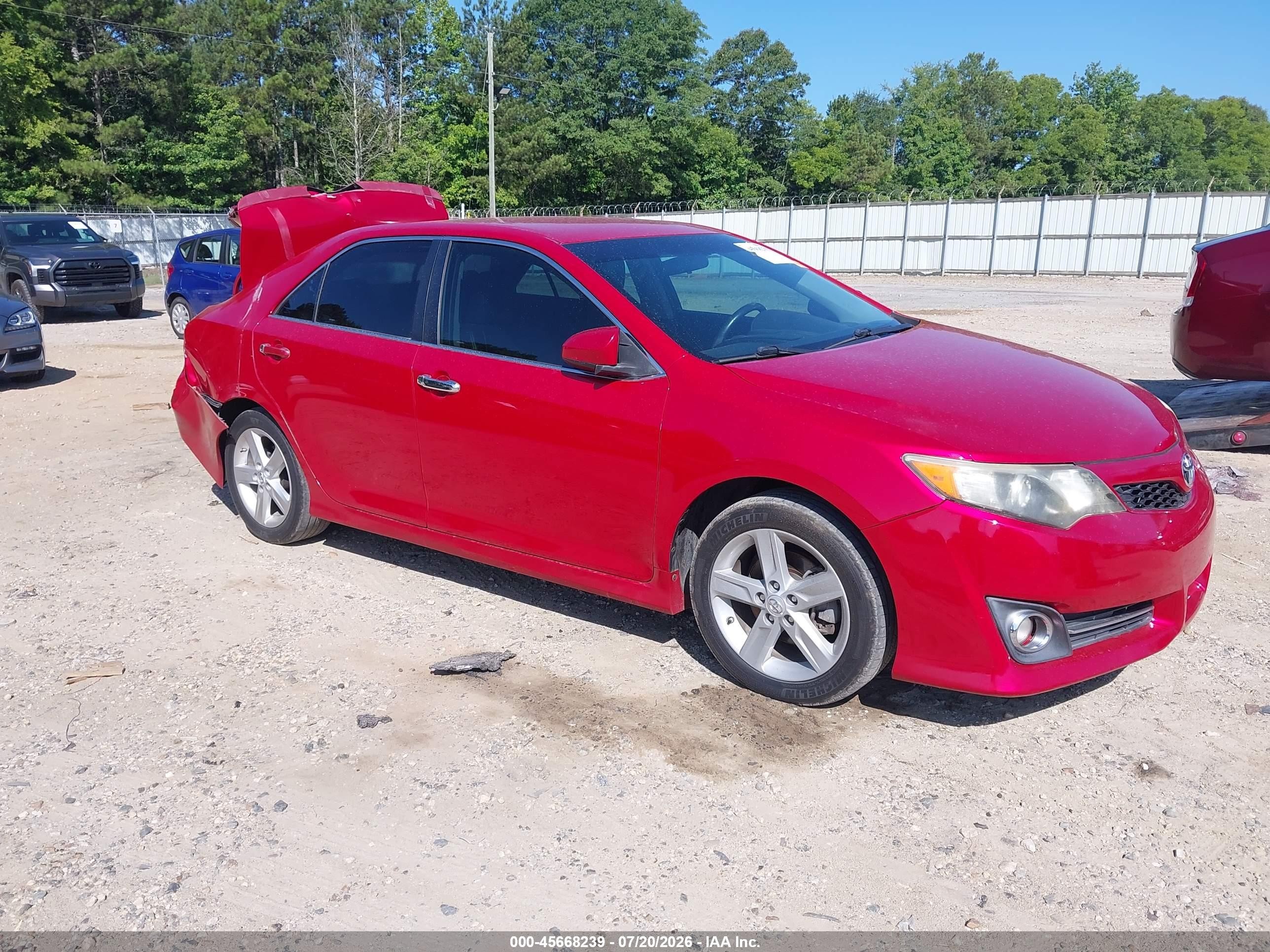 2014 Toyota Camry Se Red vin: 4T1BF1FK4EU789724