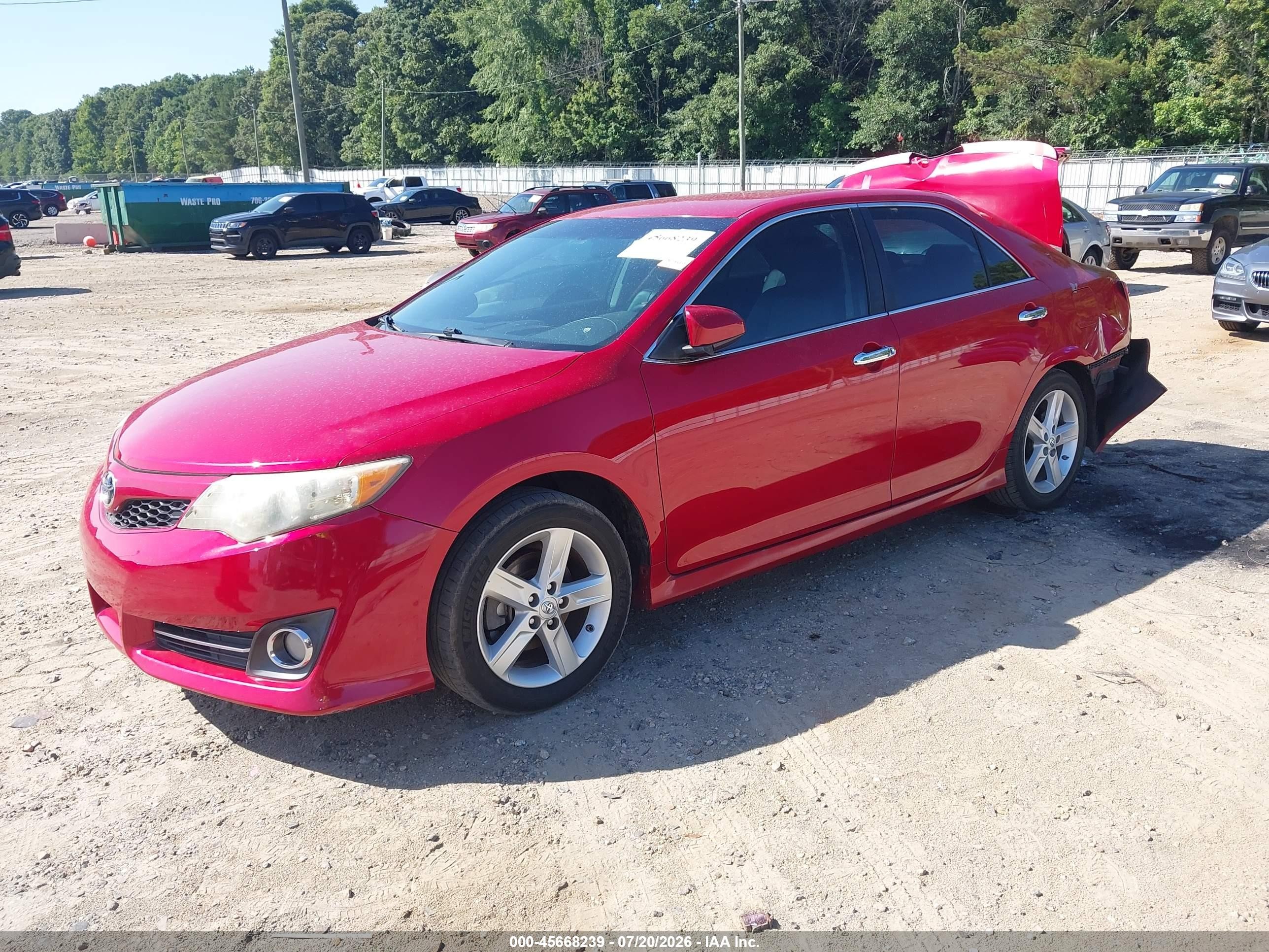 2014 Toyota Camry Se Red vin: 4T1BF1FK4EU789724