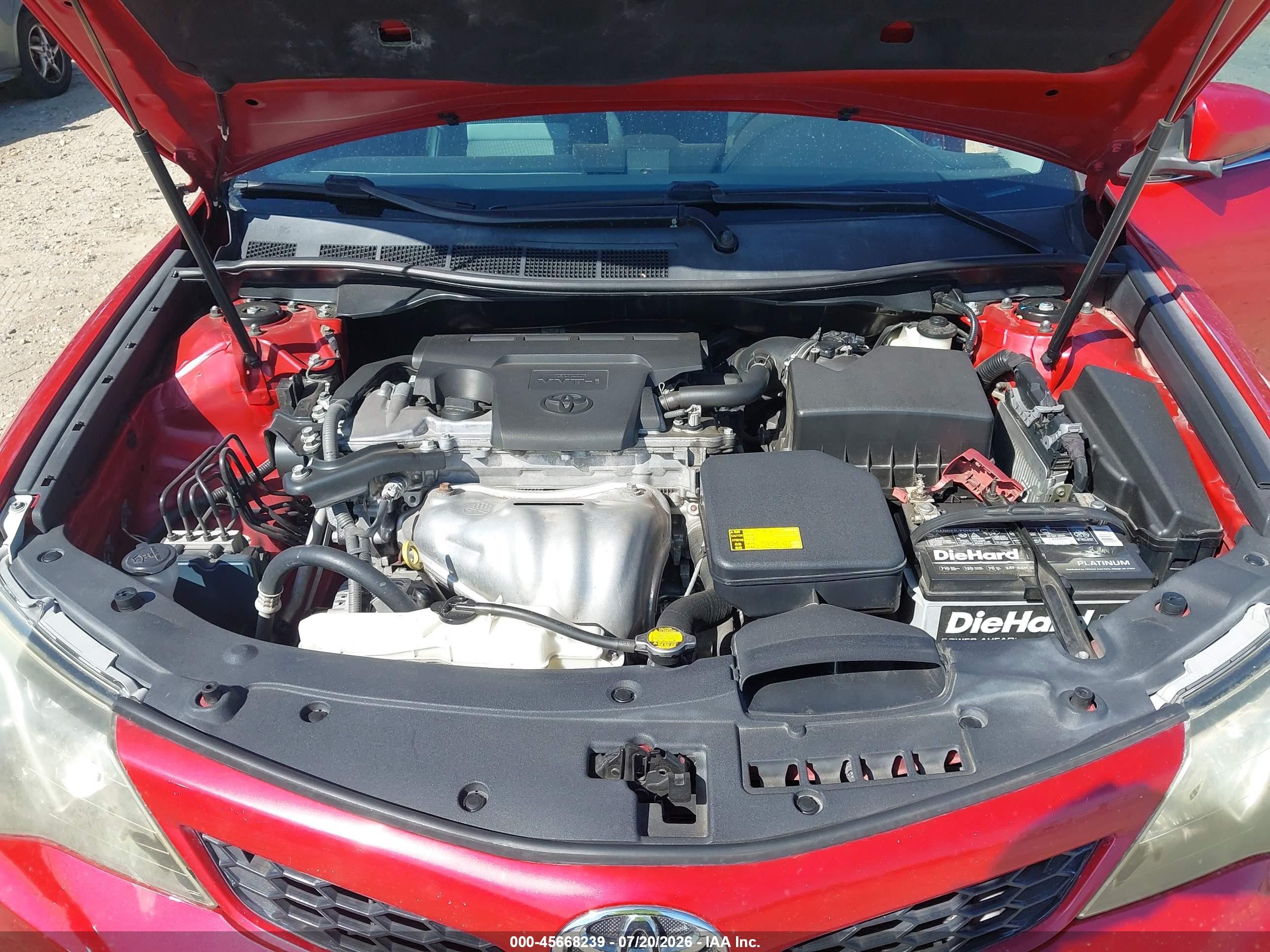 2014 Toyota Camry Se Red vin: 4T1BF1FK4EU789724
