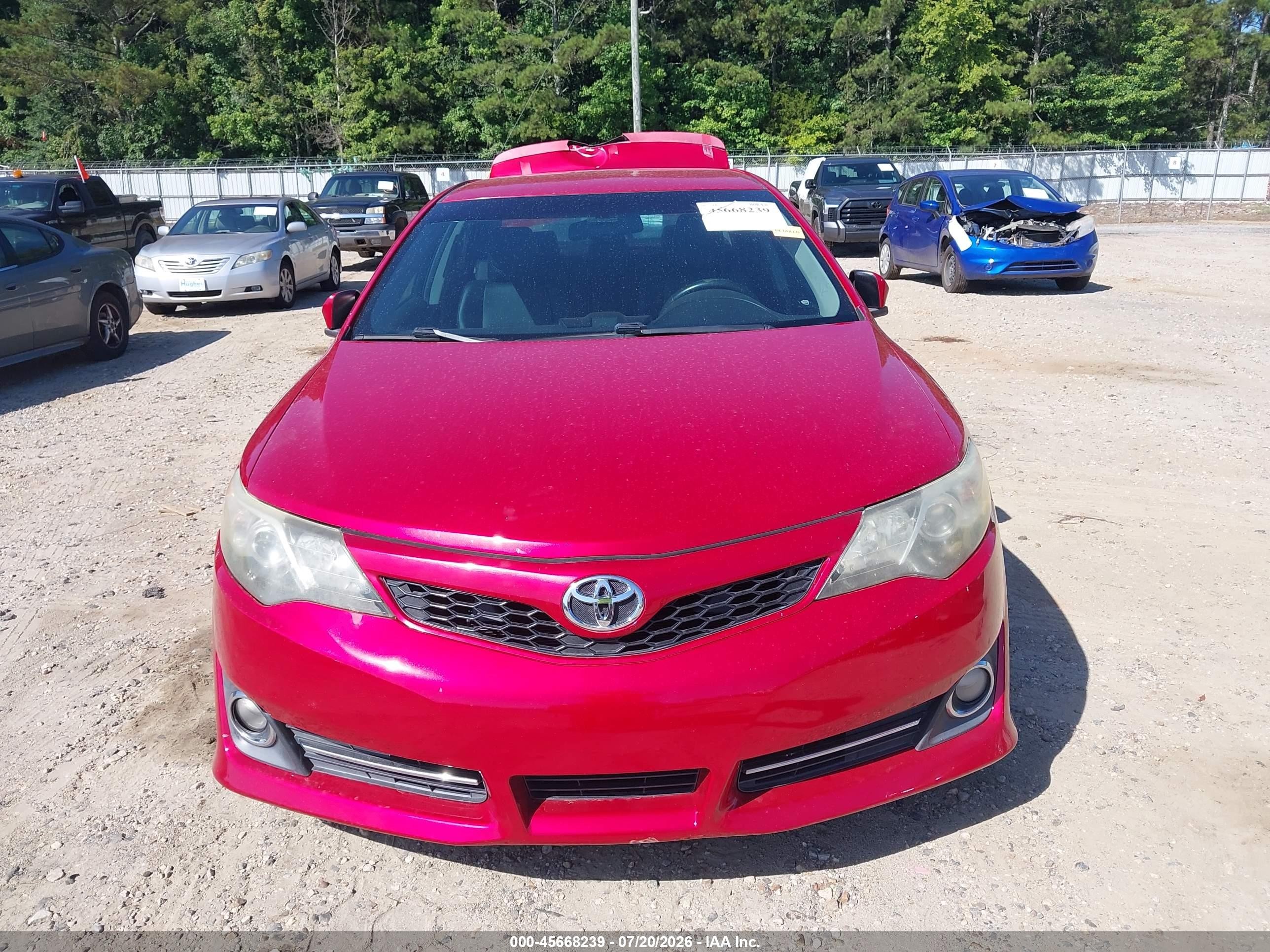 2014 Toyota Camry Se Red vin: 4T1BF1FK4EU789724