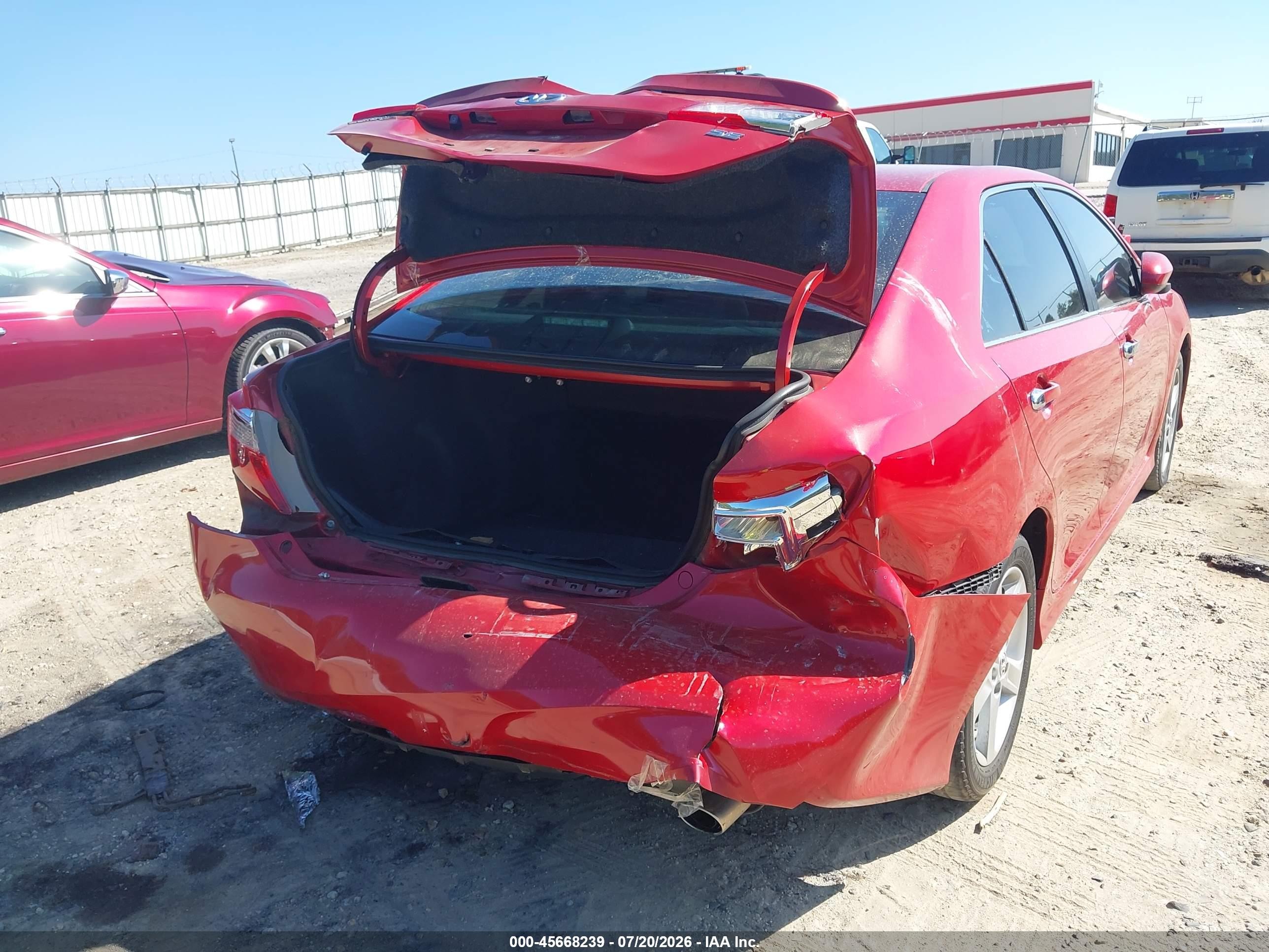 2014 Toyota Camry Se Red vin: 4T1BF1FK4EU789724