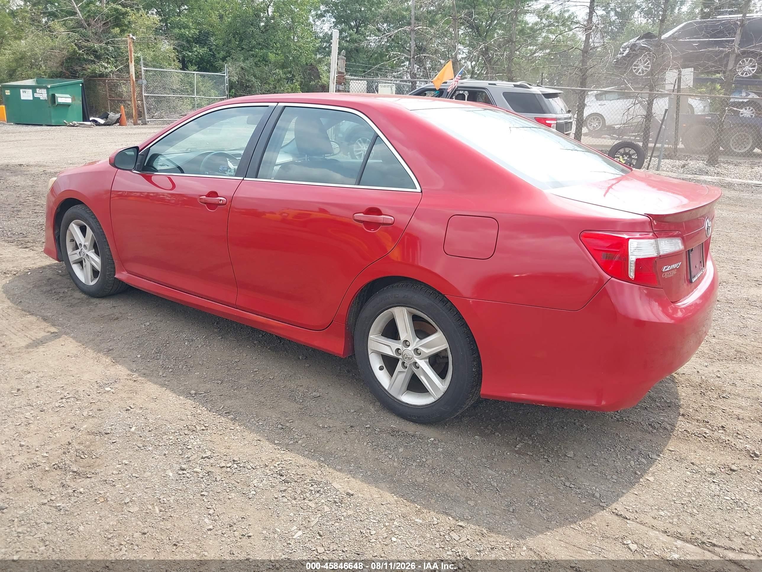 2014 Toyota Camry Se Red vin: 4T1BF1FK4EU791490