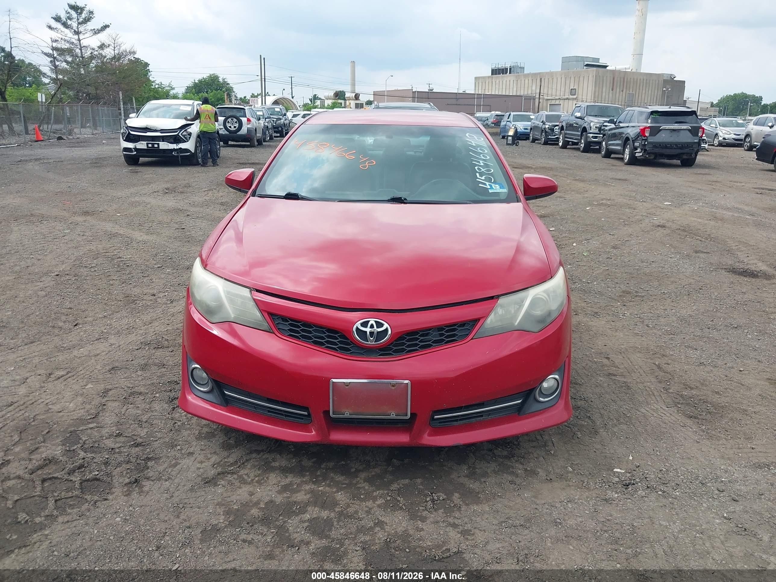 2014 Toyota Camry Se Red vin: 4T1BF1FK4EU791490