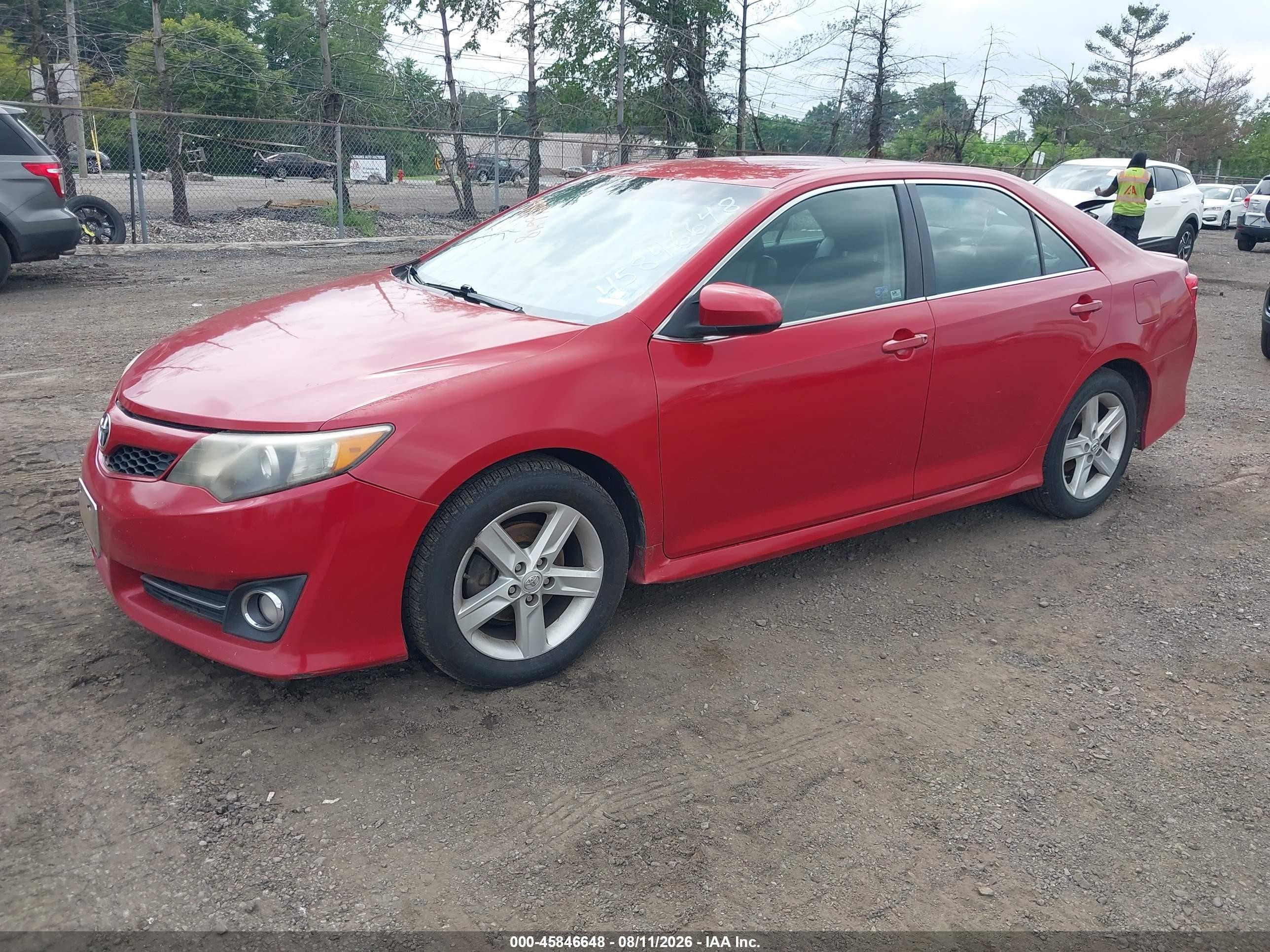 2014 Toyota Camry Se Red vin: 4T1BF1FK4EU791490