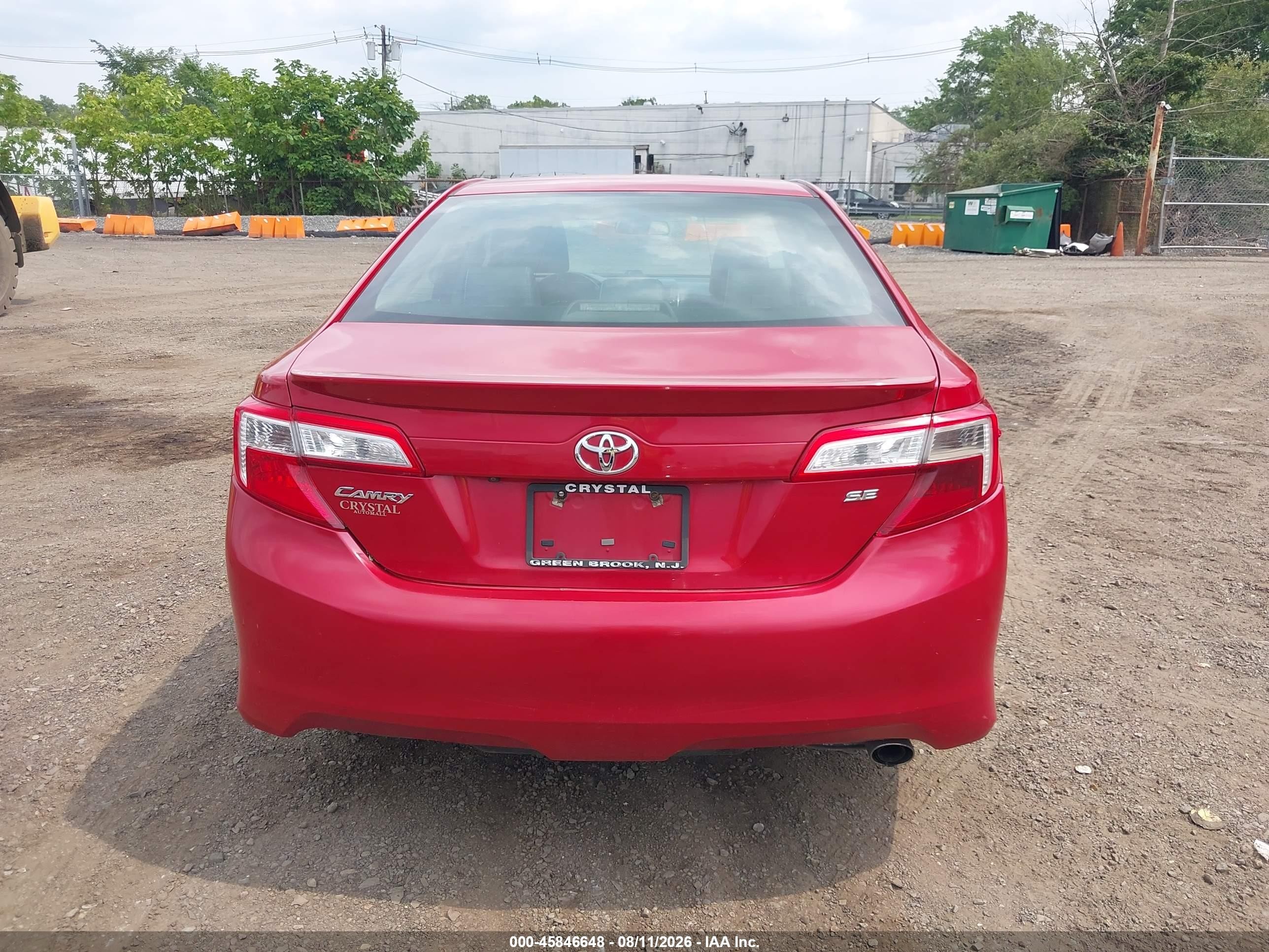 2014 Toyota Camry Se Red vin: 4T1BF1FK4EU791490