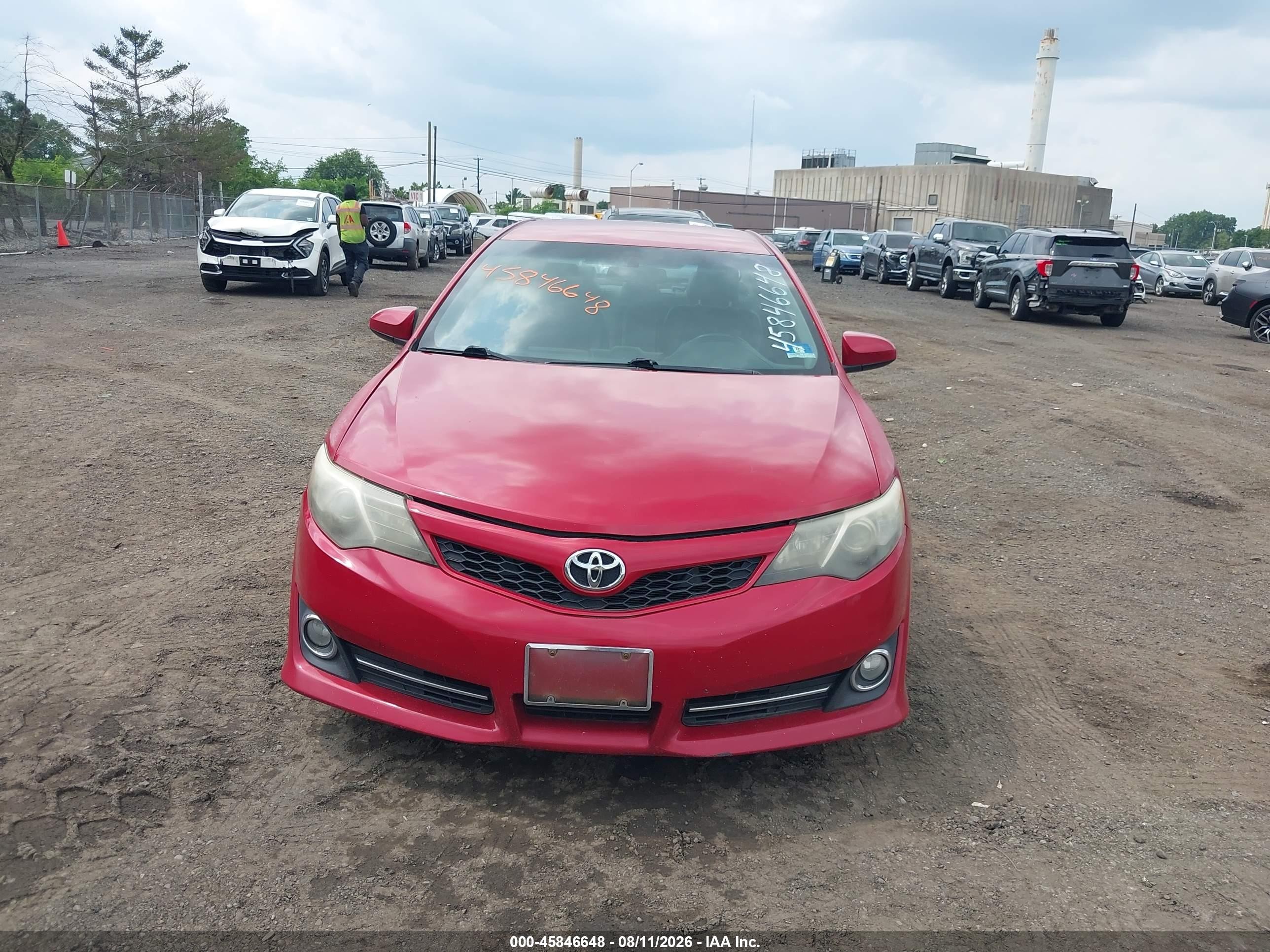 2014 Toyota Camry Se Red vin: 4T1BF1FK4EU791490