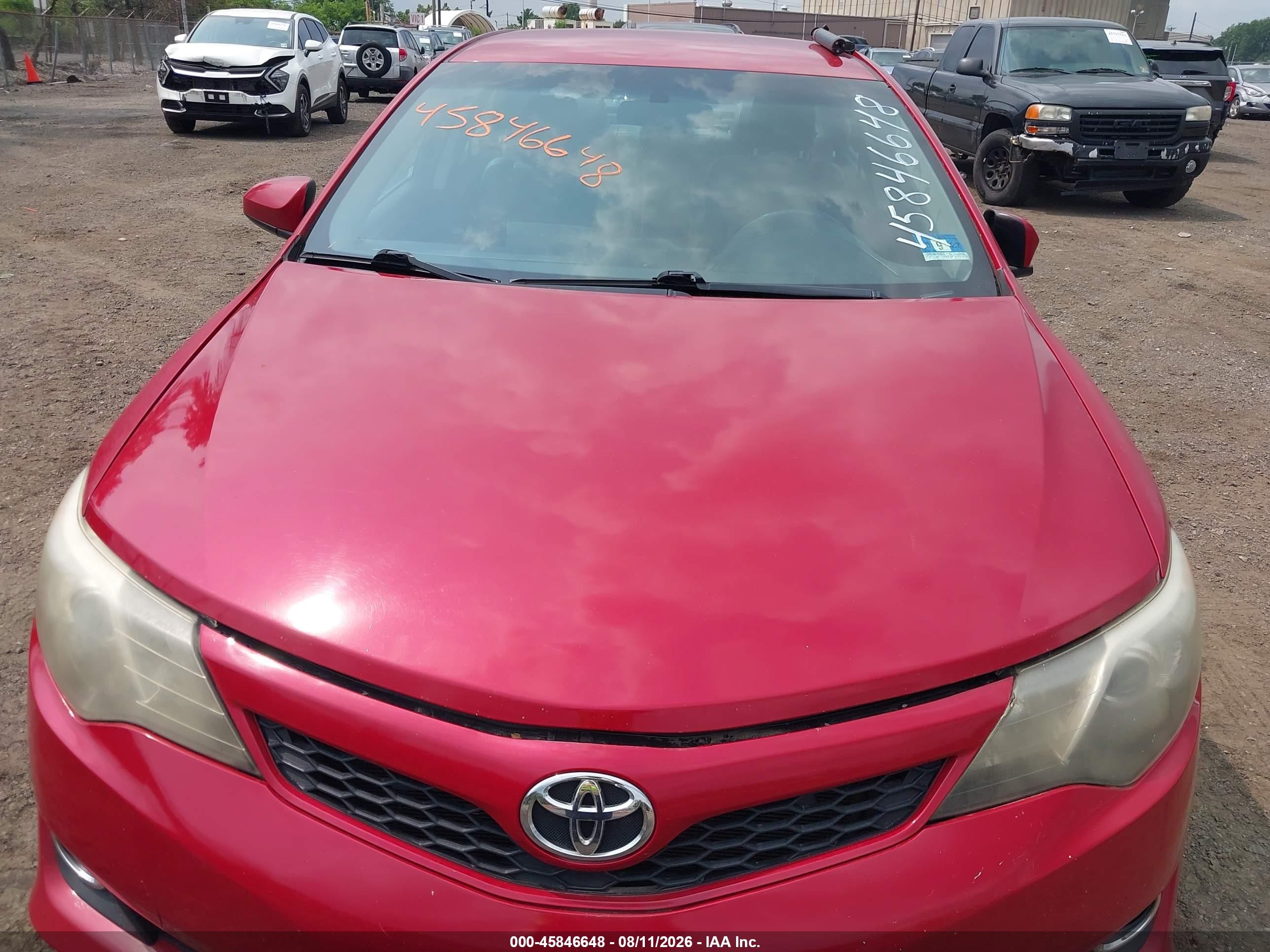 2014 Toyota Camry Se Red vin: 4T1BF1FK4EU791490