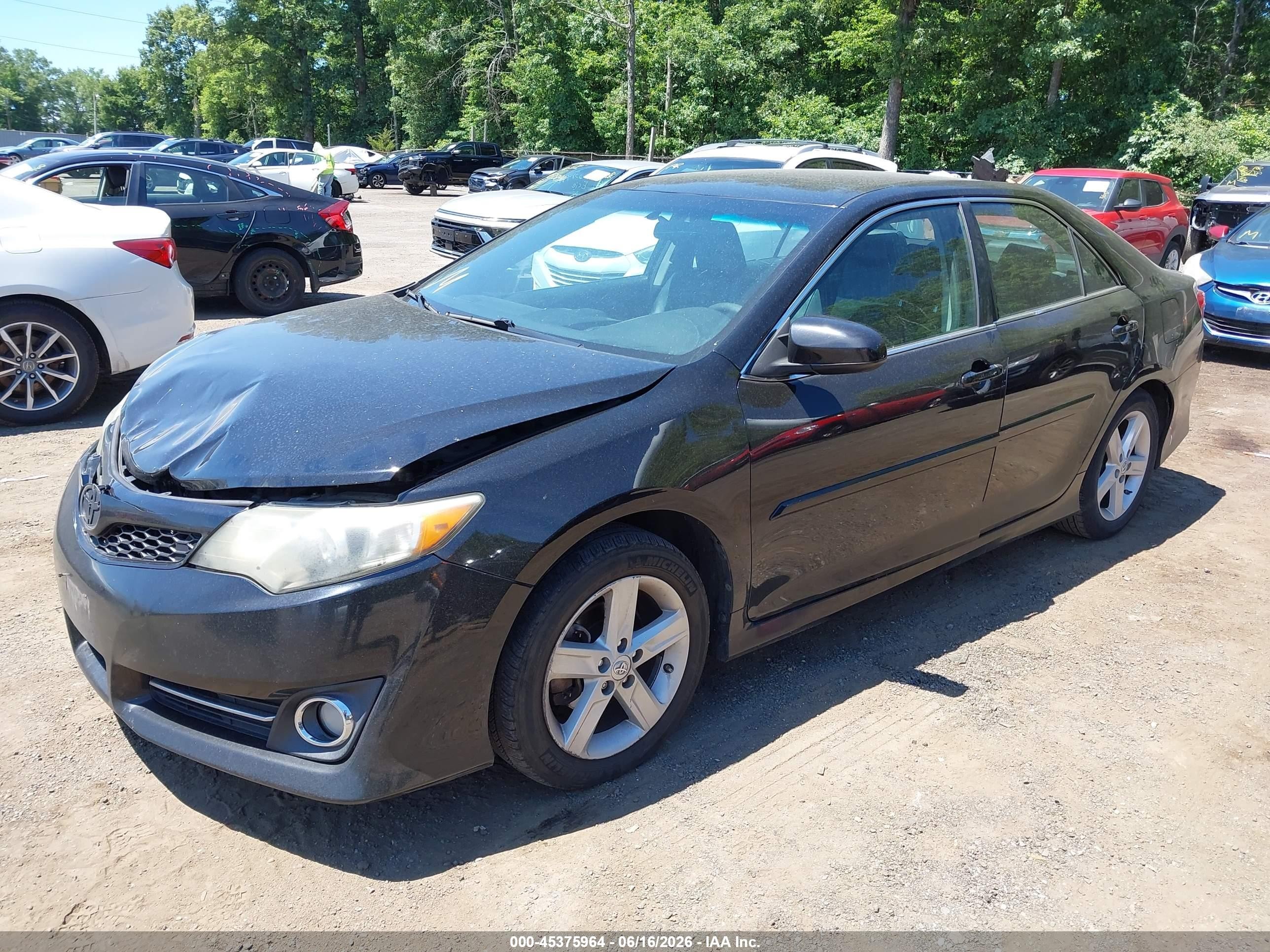 2014 Toyota Camry Se Black vin: 4T1BF1FK4EU797175