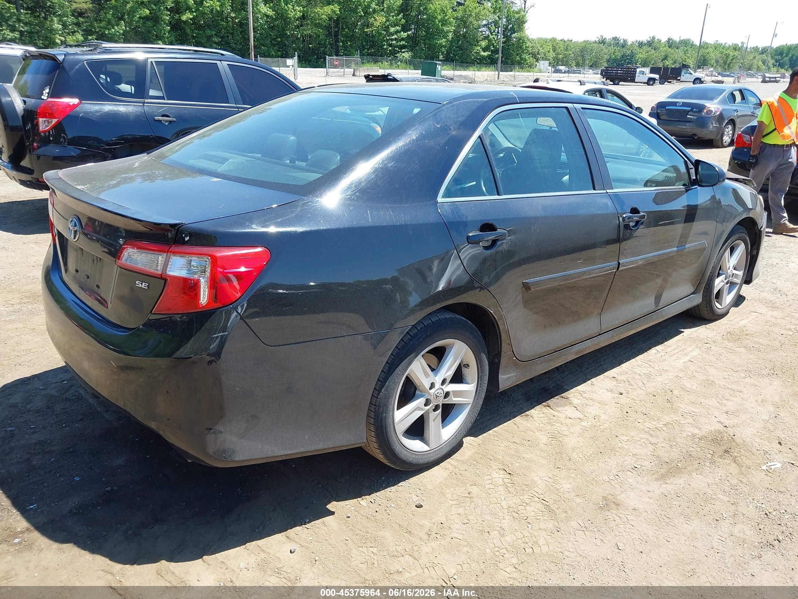 2014 Toyota Camry Se Black vin: 4T1BF1FK4EU797175