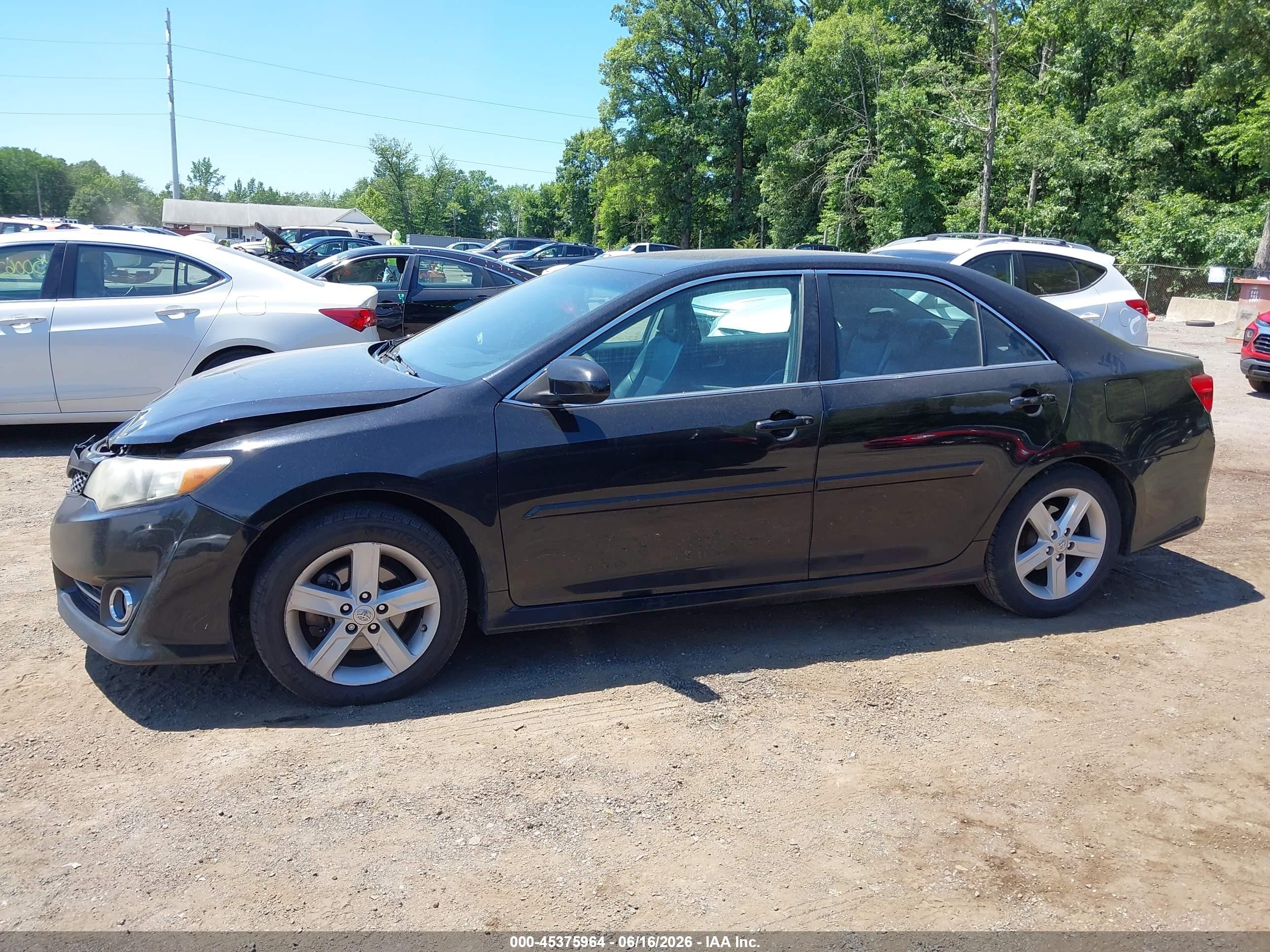 2014 Toyota Camry Se Black vin: 4T1BF1FK4EU797175
