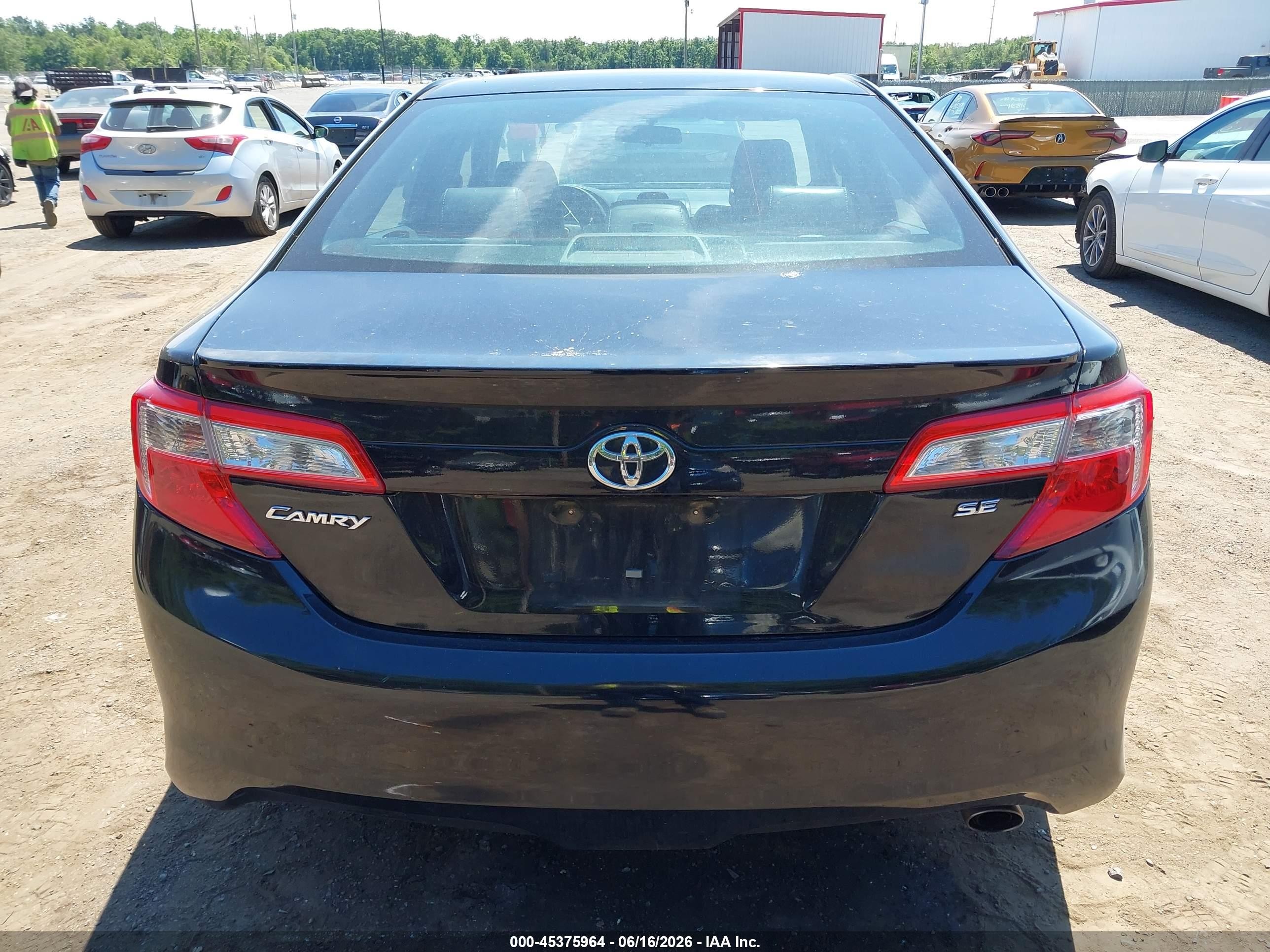 2014 Toyota Camry Se Black vin: 4T1BF1FK4EU797175