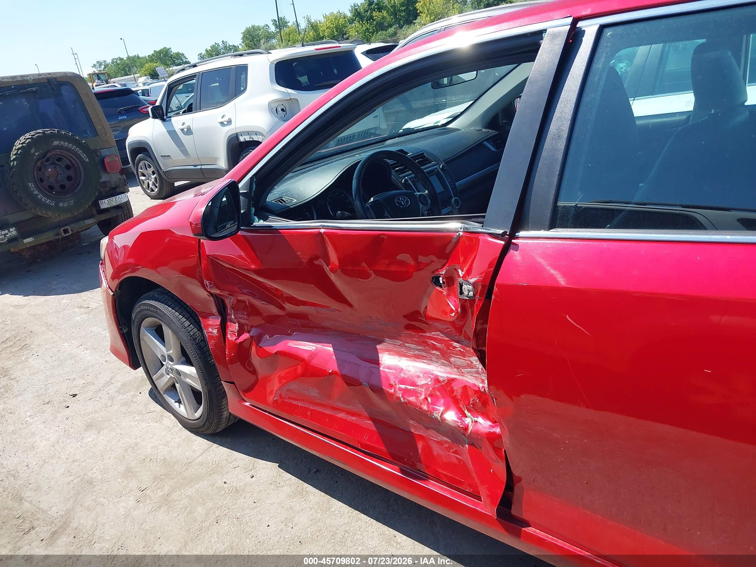 2014 Toyota Camry Se Red vin: 4T1BF1FK4EU828411