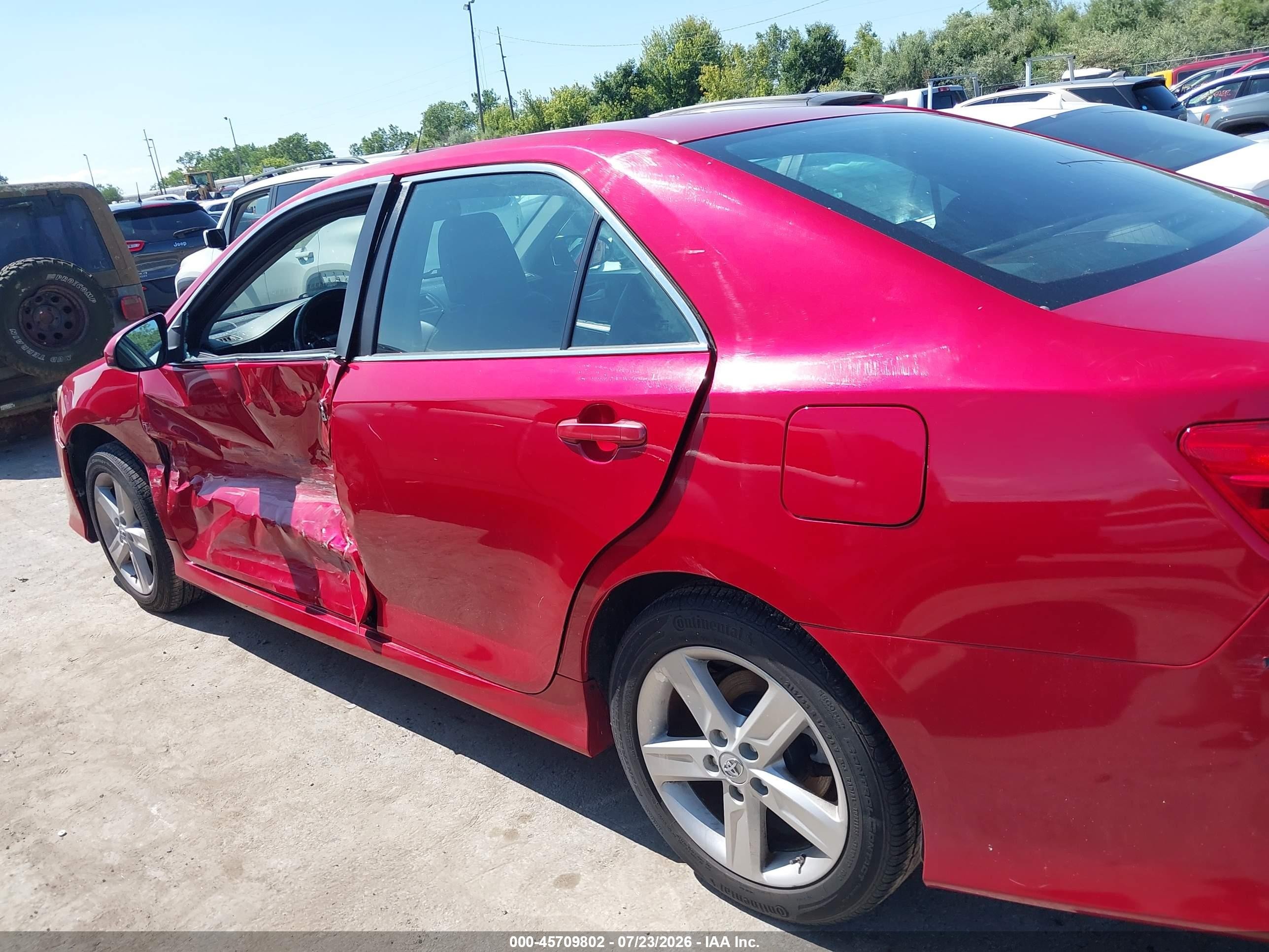 2014 Toyota Camry Se Red vin: 4T1BF1FK4EU828411