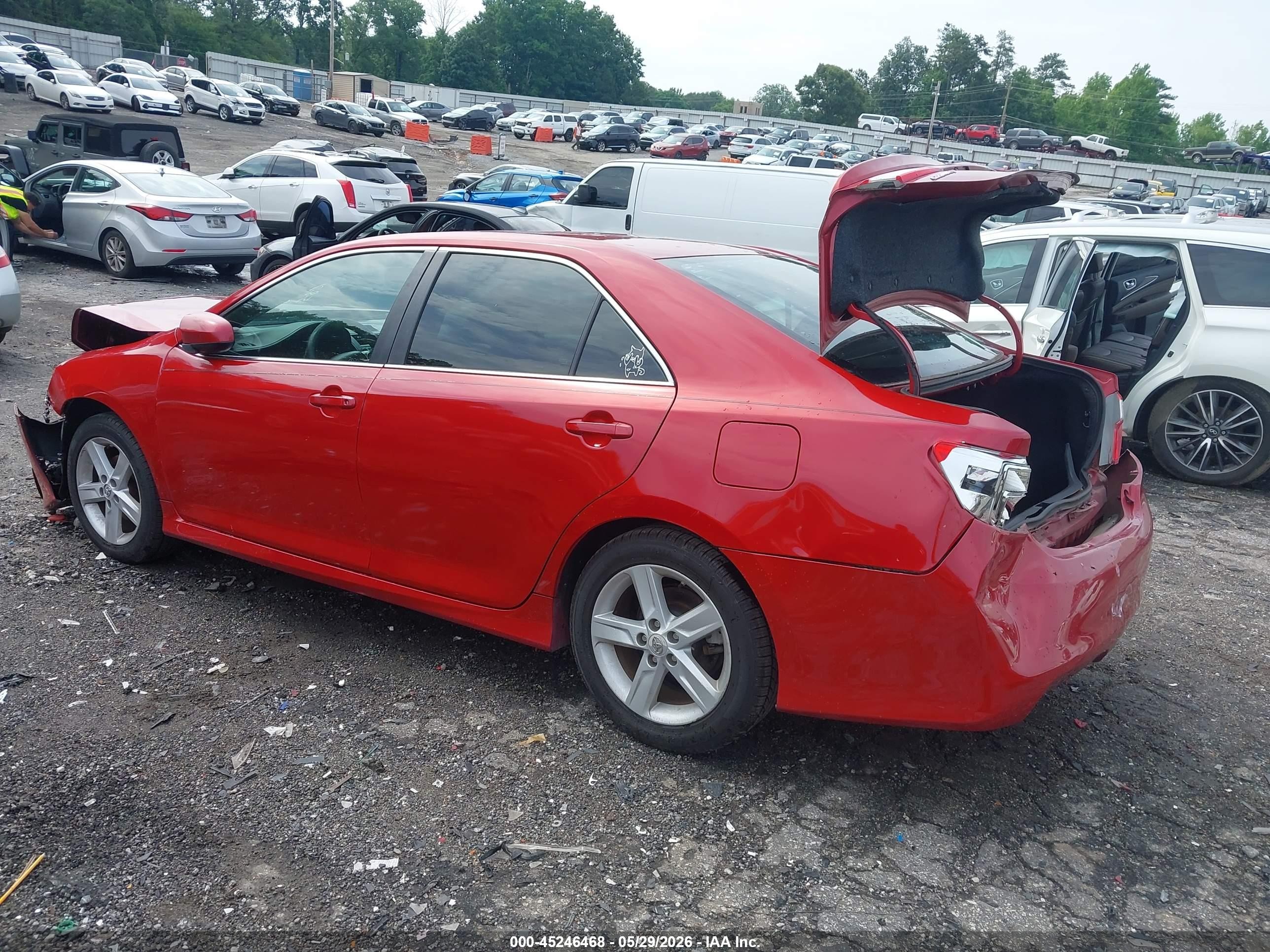 2014 Toyota Camry Se Red vin: 4T1BF1FK4EU841062