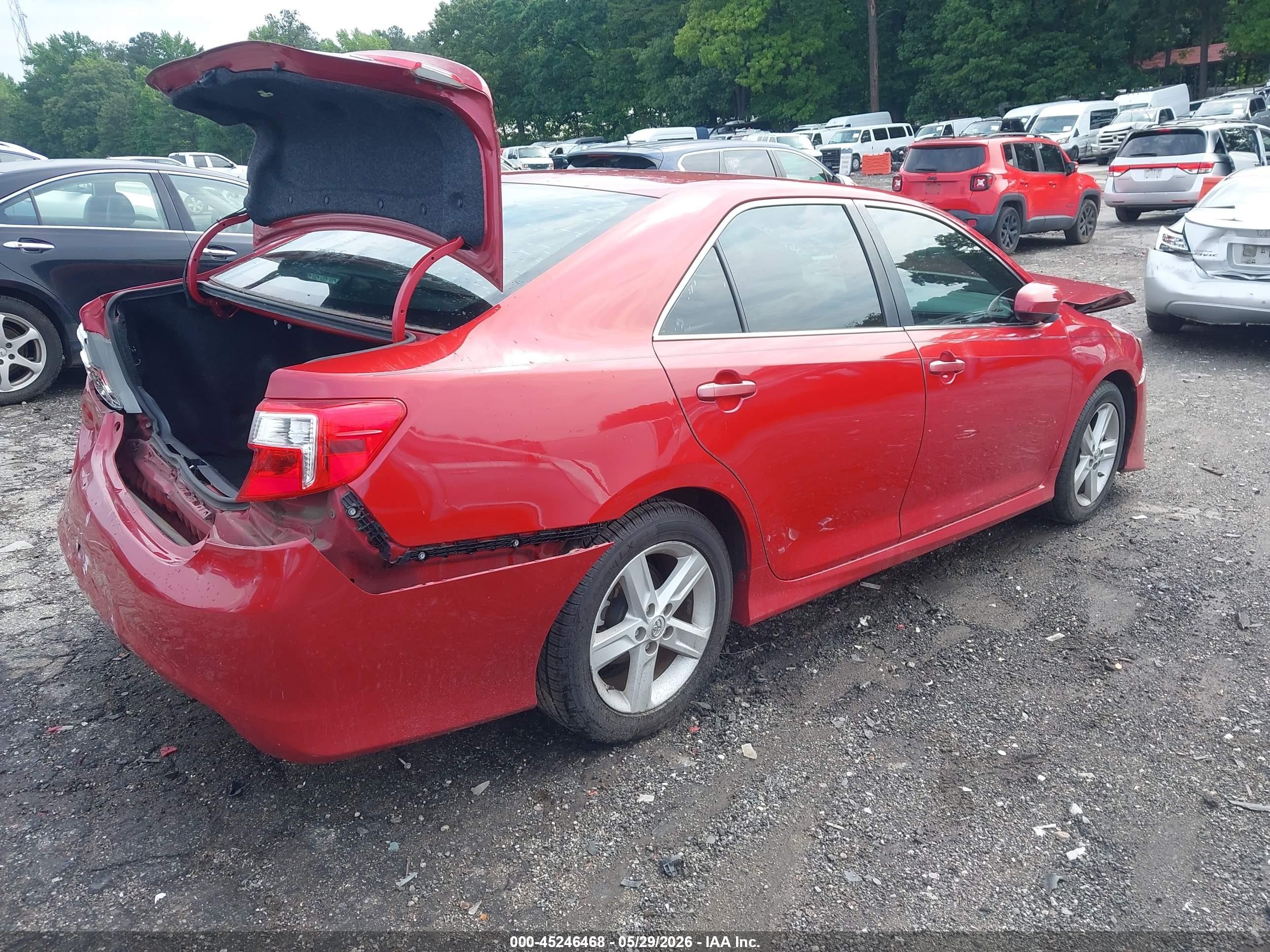 2014 Toyota Camry Se Red vin: 4T1BF1FK4EU841062