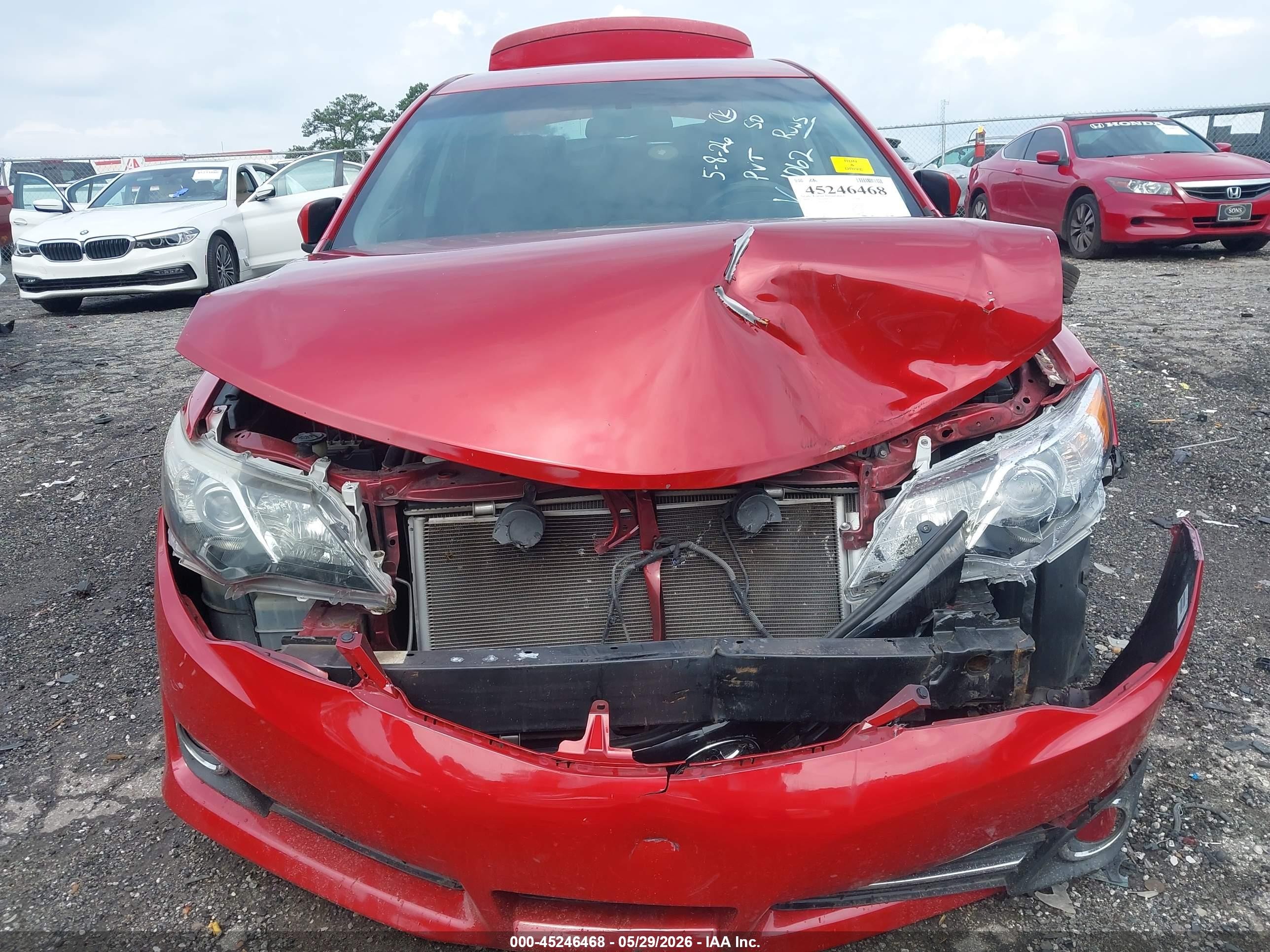 2014 Toyota Camry Se Red vin: 4T1BF1FK4EU841062