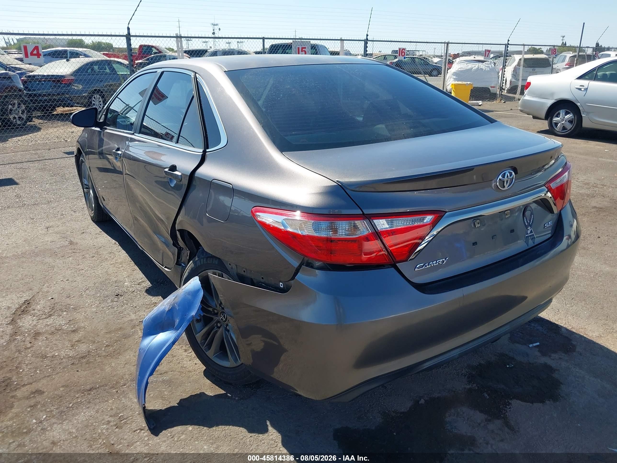 2015 Toyota Camry Se Brown vin: 4T1BF1FK4FU003700