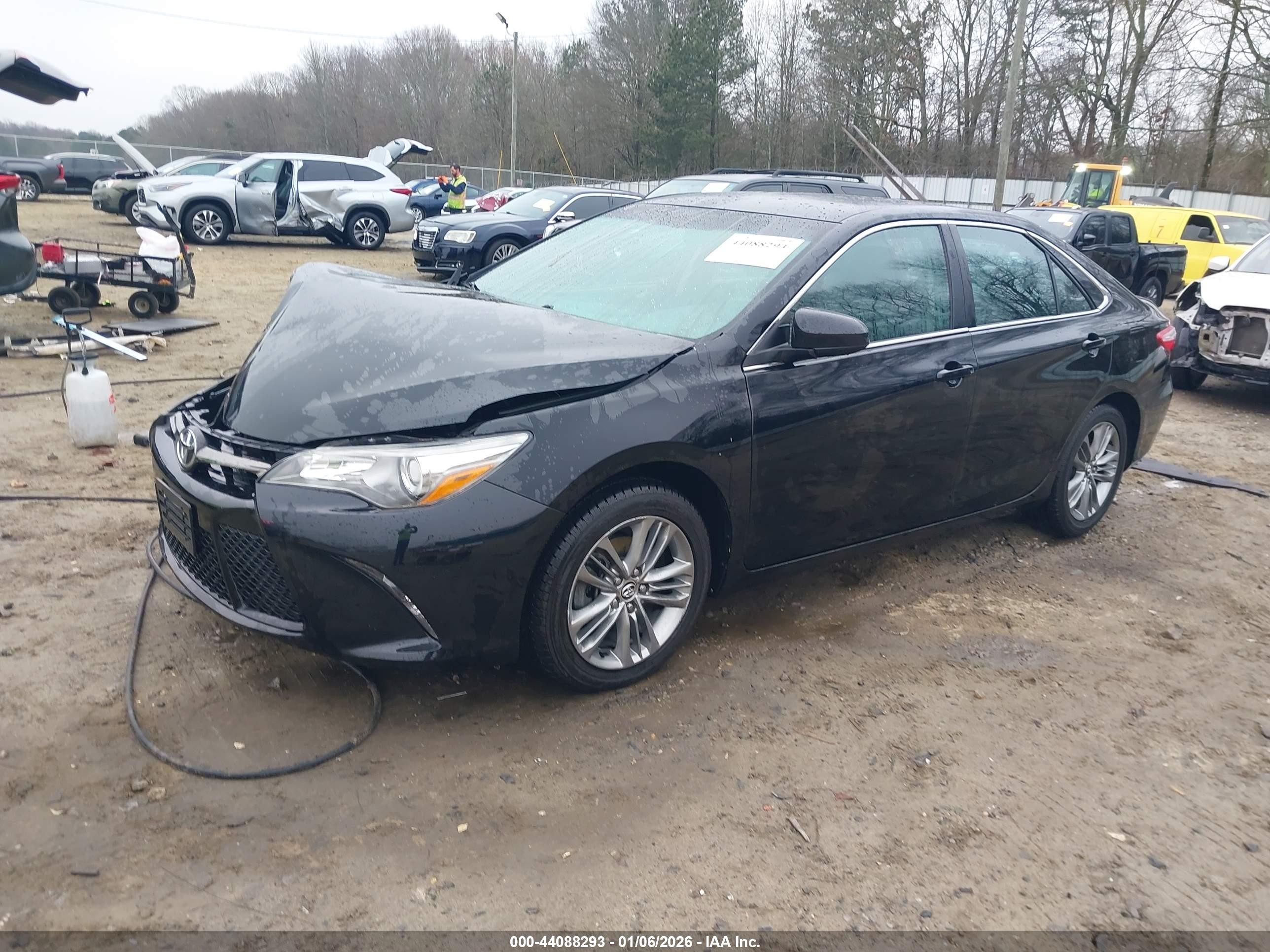2015 Toyota Camry Se Black vin: 4T1BF1FK4FU014891
