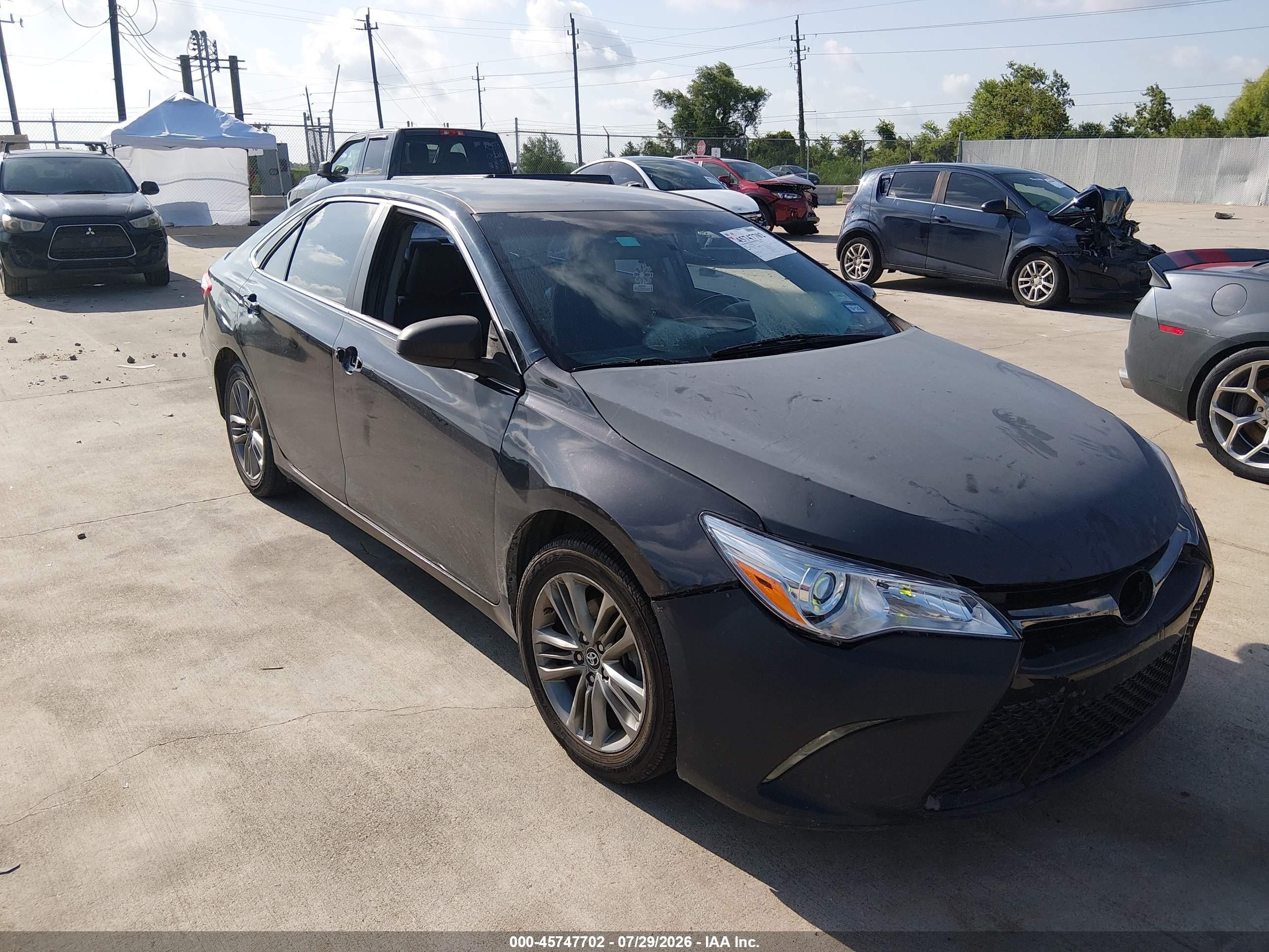 2015 Toyota Camry Se Black vin: 4T1BF1FK4FU024739